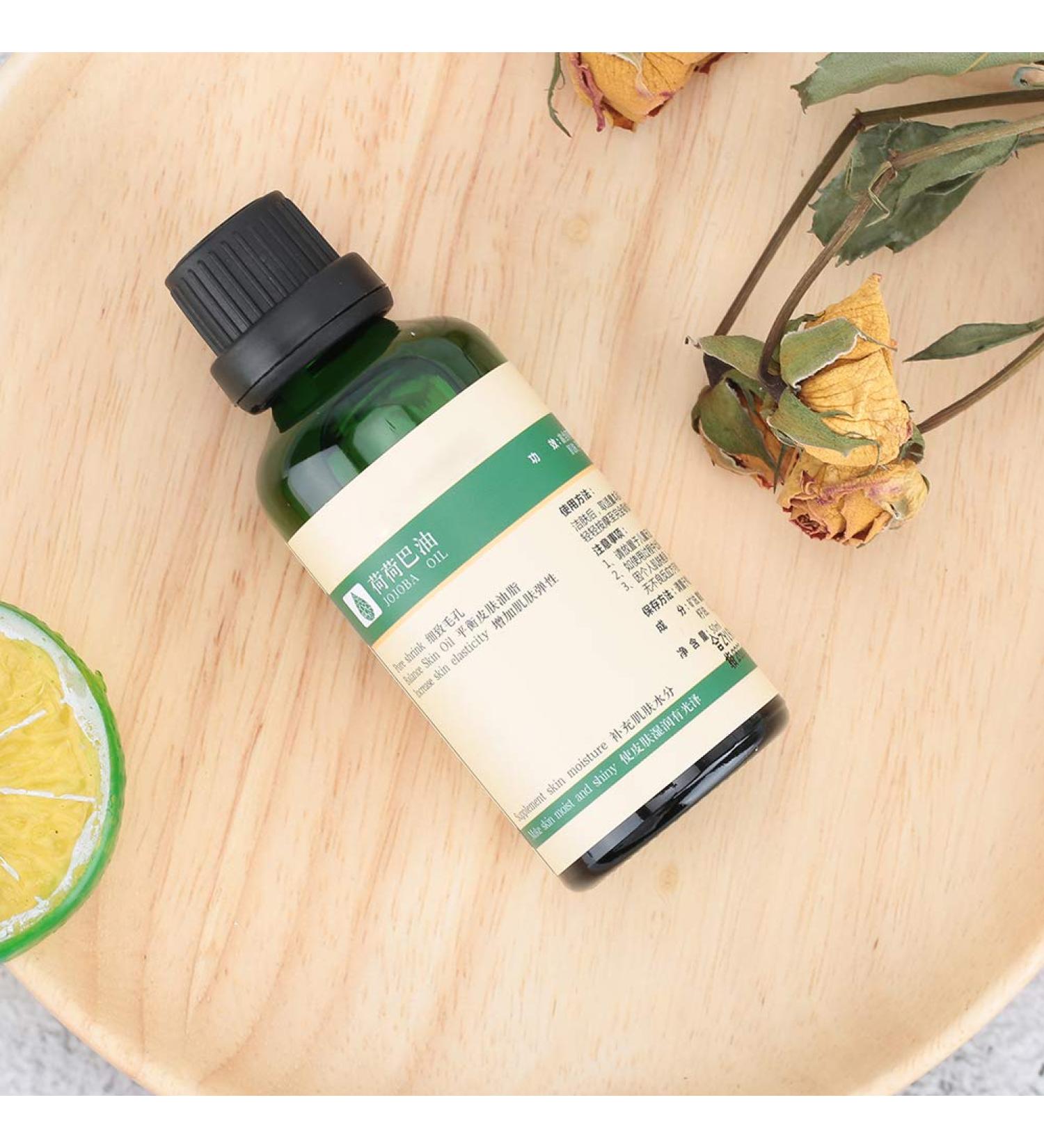 Pure Jojoba Oil 50ml - Genetic Engineering-Free Carrier Oil for Massage Spa Face & Hair Moisturizer - Buy Online on GoSupps.com