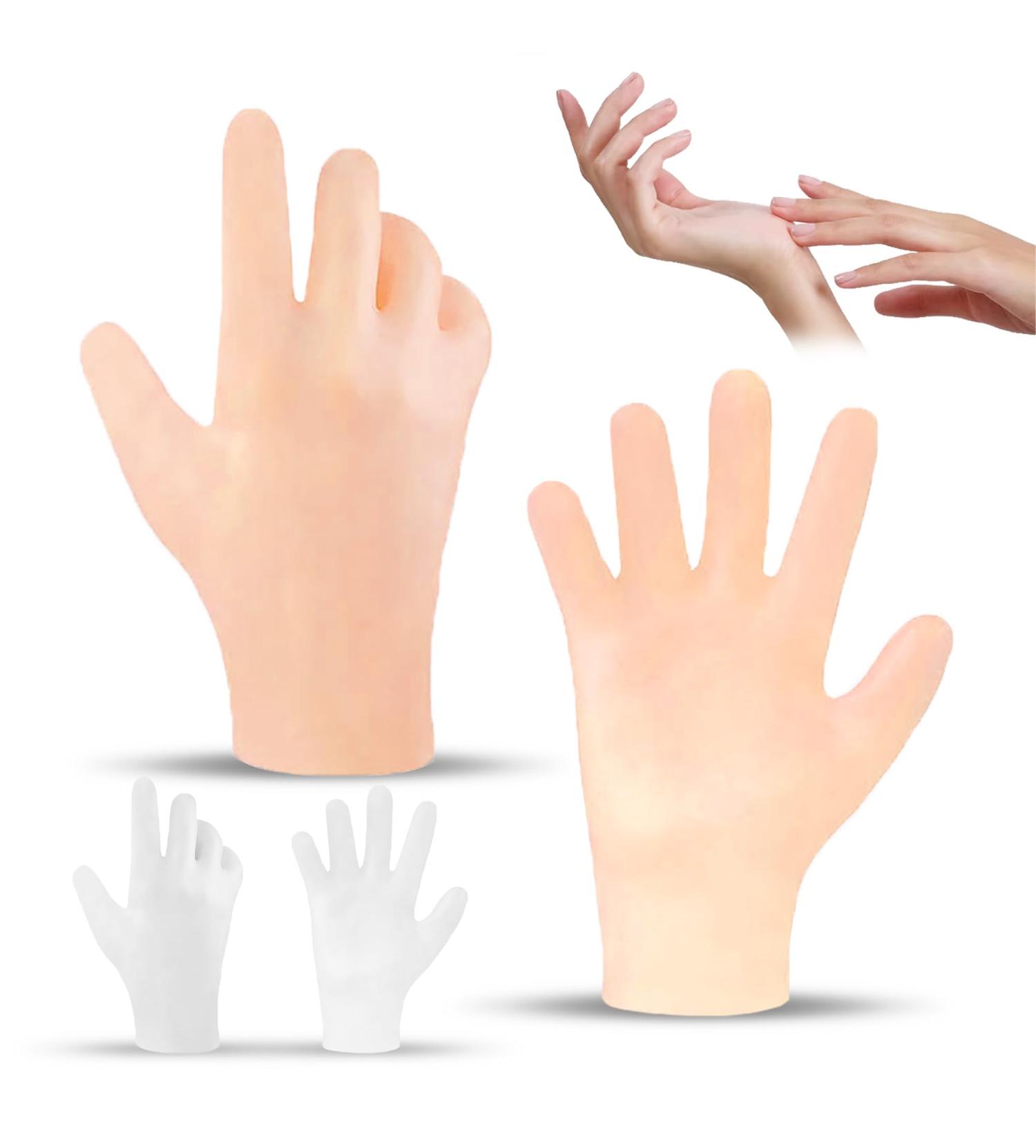 Moisturizing Silicone Gloves for Hand Care | Spa Gel & Sleeping Gloves - 2 Pairs Yellow & White | Reusable Anti-Dry Cracked Skin - Buy Online on GoSupps.com