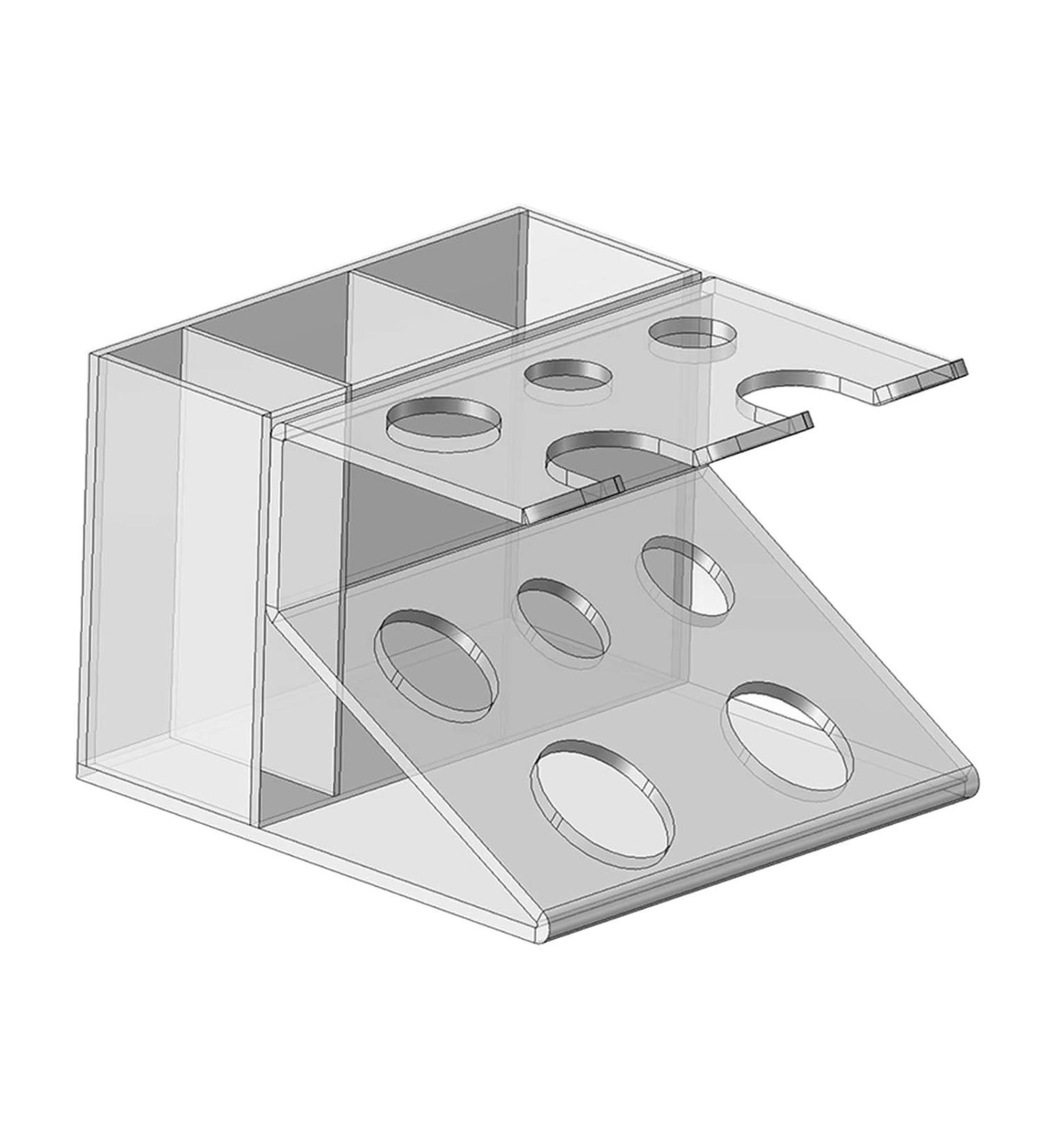 Kowaku Multifunctional Bathroom Organizer - Transparent Electric Toothbrush & Razor Holder for Dorms - Buy Online on GoSupps.com