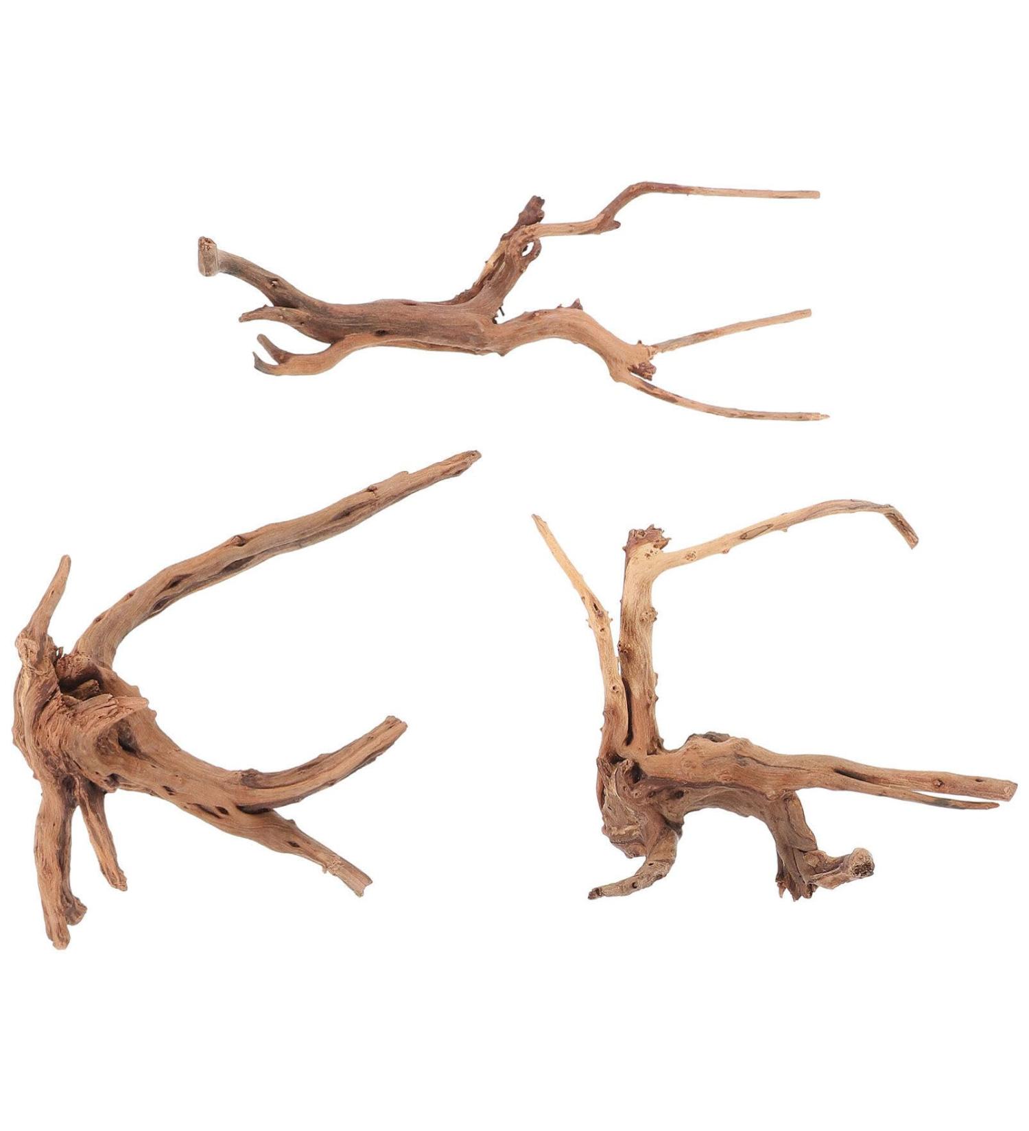 POPETPOP Aquarium Driftwood Branches- 3pcs Aquarium Driftwood for Reptiles Freshwater Terrarium Decor Reptile Tank Accessories Spiderwood for Aquarium - Buy Online on GoSupps.com