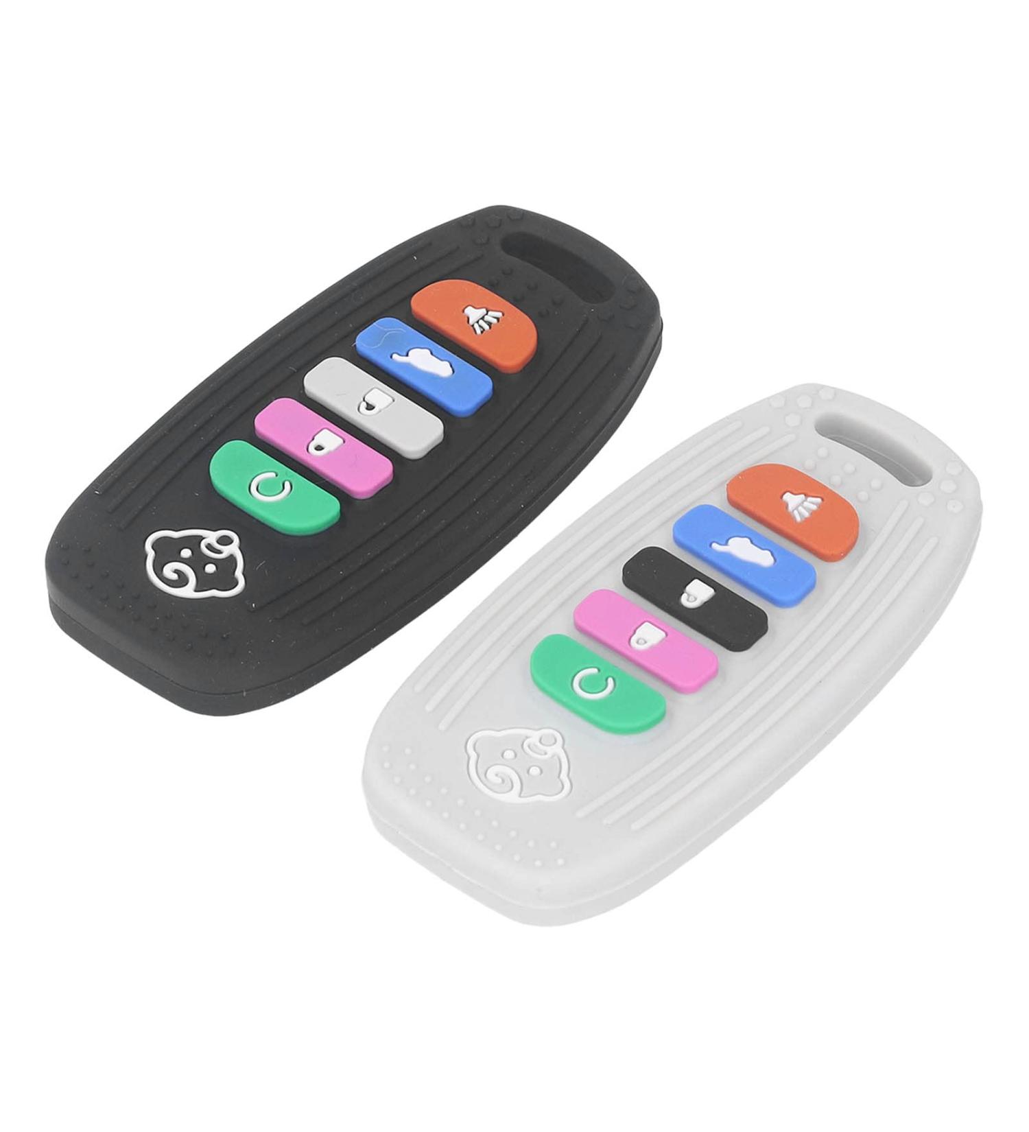 2pcs Safe Grade Silicone Baby Teething Toy | Remote Control Shape Soother Toy | Soothing Teething Toy - Buy Online on GoSupps.com