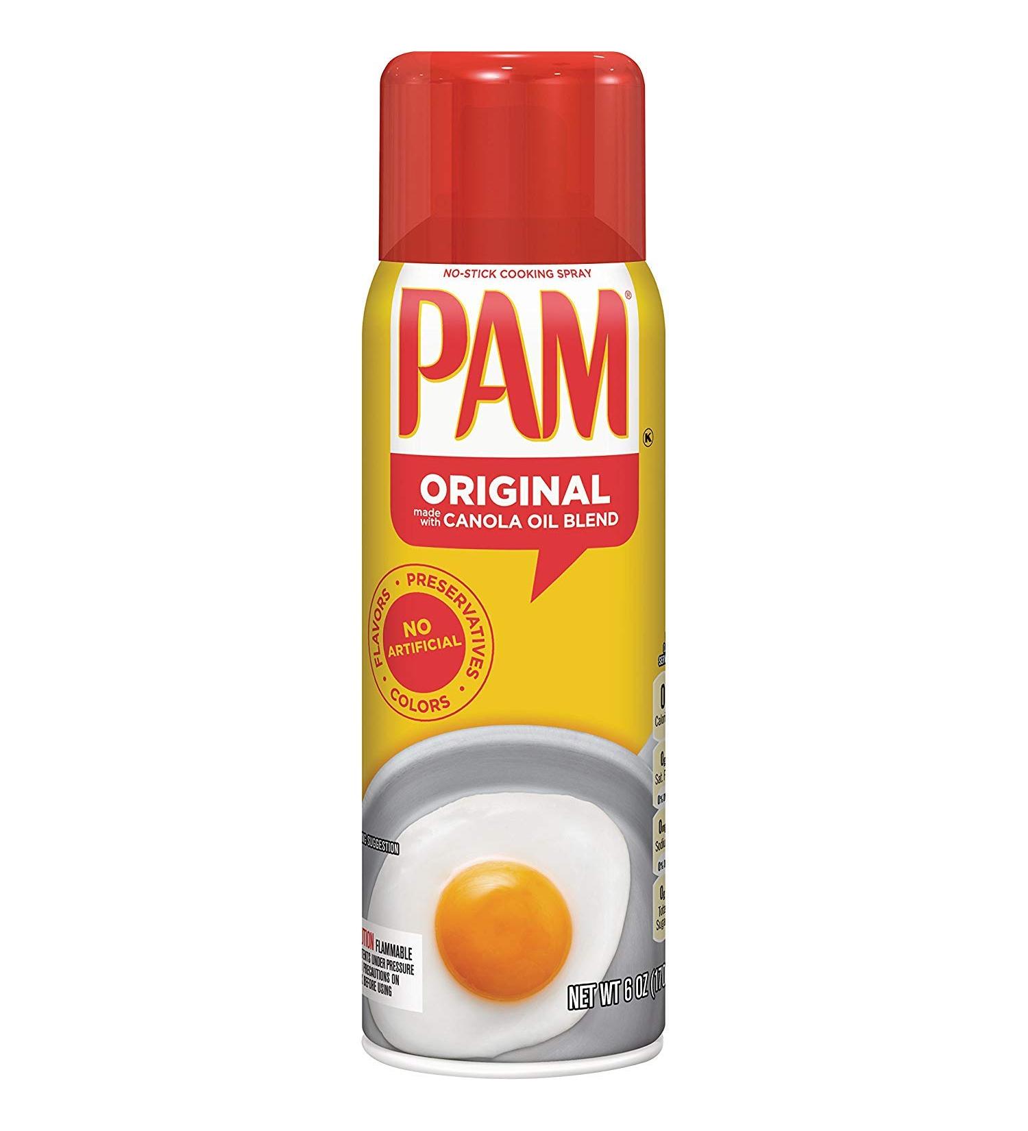 PAM No-Stick Cooking Spray Original, 6 Oz (2 Pack)