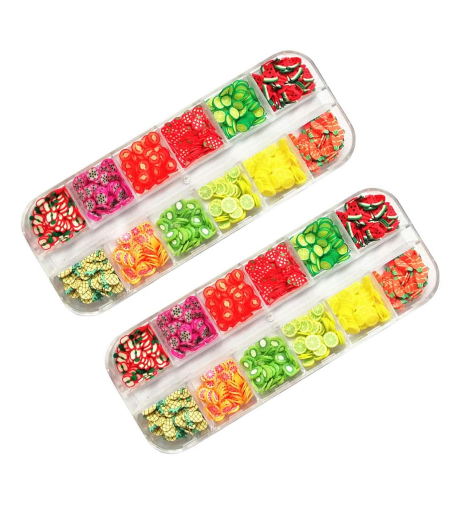2 Boxes 12 Lemon Stickers Nail Stickers Colorful Polymer Clay Slices Nail Designs 3d Polymer Slices Women Nail Art Stickers Strawberry Nail Stickers Fruit Miss - Buy Online on GoSupps.com