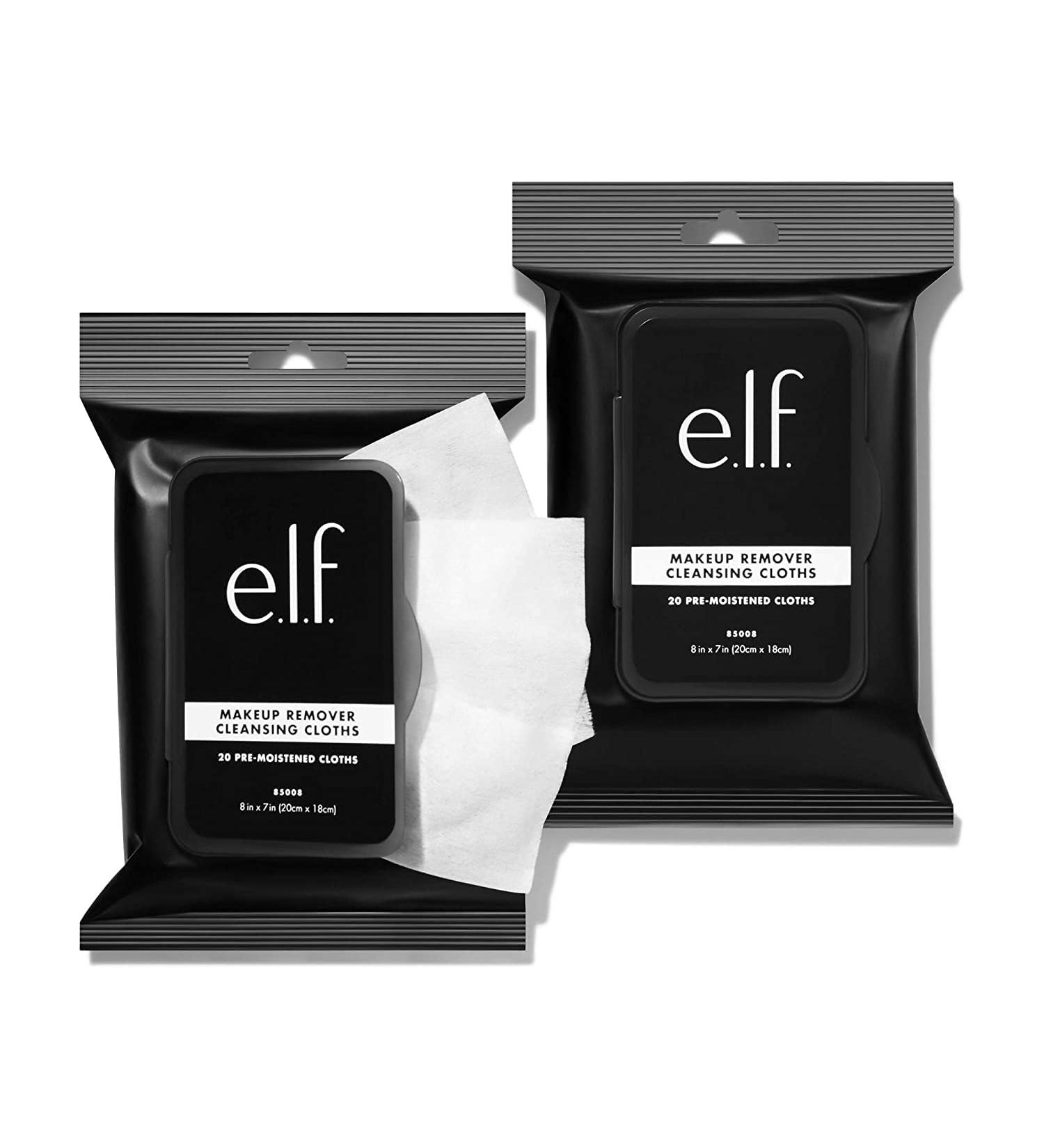 e.l.f. Makeup Remover Wipes 20 ct - Pack of 2 - Gentle Cleansing for Skin - Buy Online on GoSupps.com
