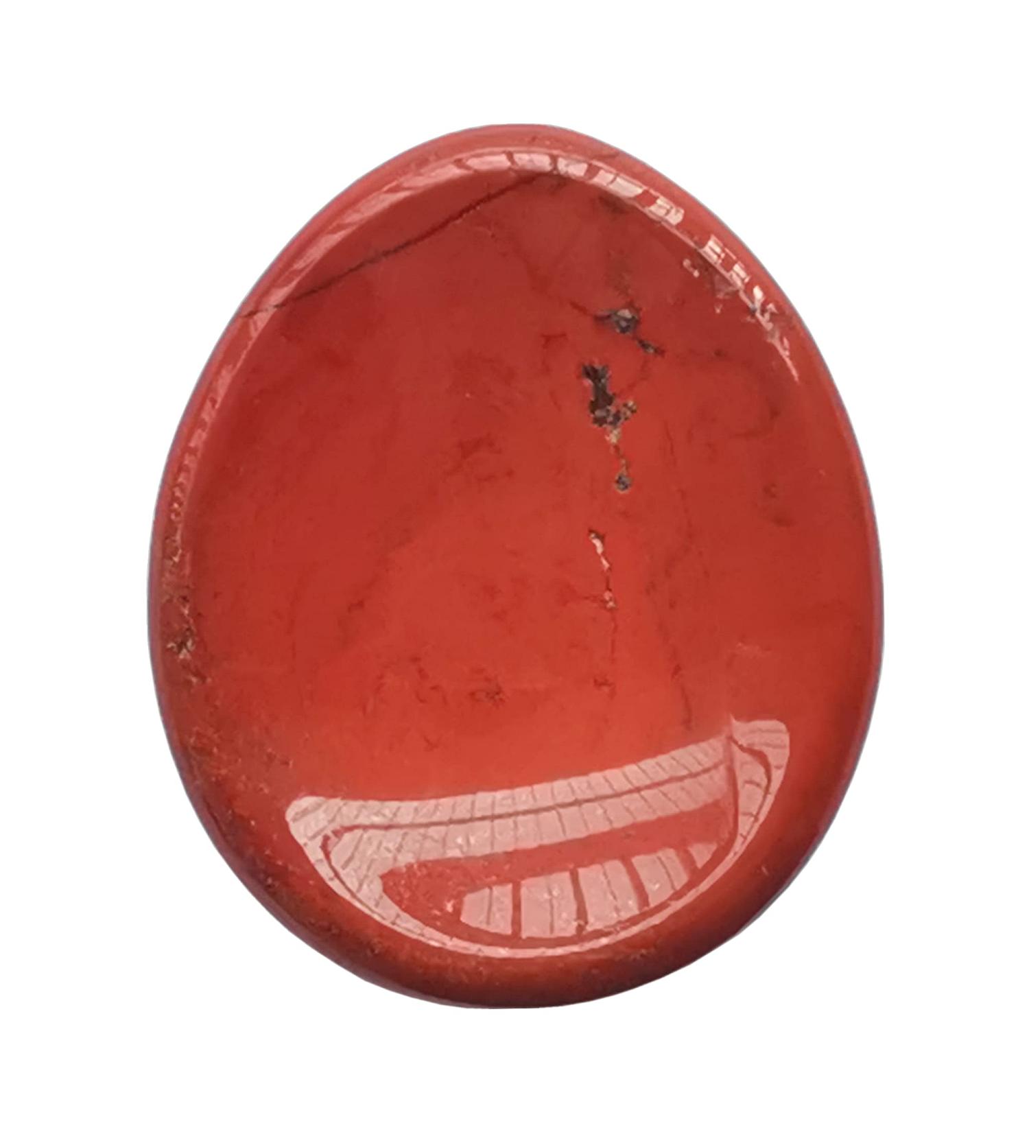 Manekieko Natural Red Jasper Water Drop Worry Stone | Chakra Healing Stress Relief & Reiki Crystal Palm Stone - International Shipping Available - Buy Online on GoSupps.com