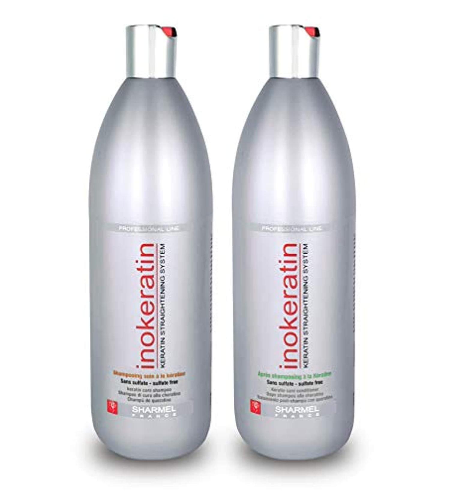 InoKeratin Sulfate-Free Duo Kit | Keratin Shampoo and Treatment Kit | Brazilian Smoothing Shampoo and Conditioner (500ml x 2) | Made in France - Buy Online on GoSupps.com