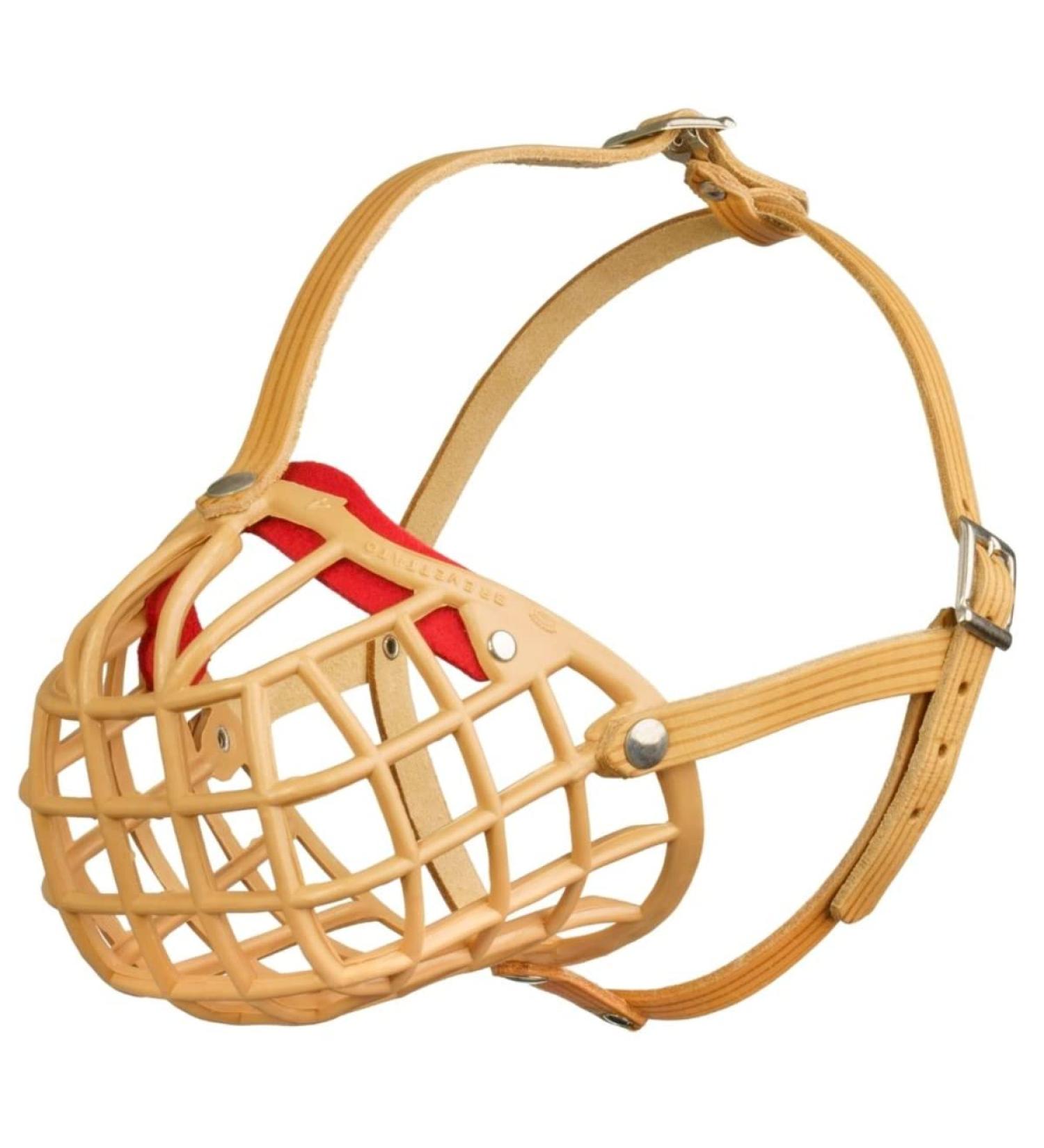 Baskerville Muzzle for Dogs with Wide Snout (Size 13) - Comfortable Panting & Drinking Biting Protection Padded Nose Strap Brown - Buy Online on GoSupps.com