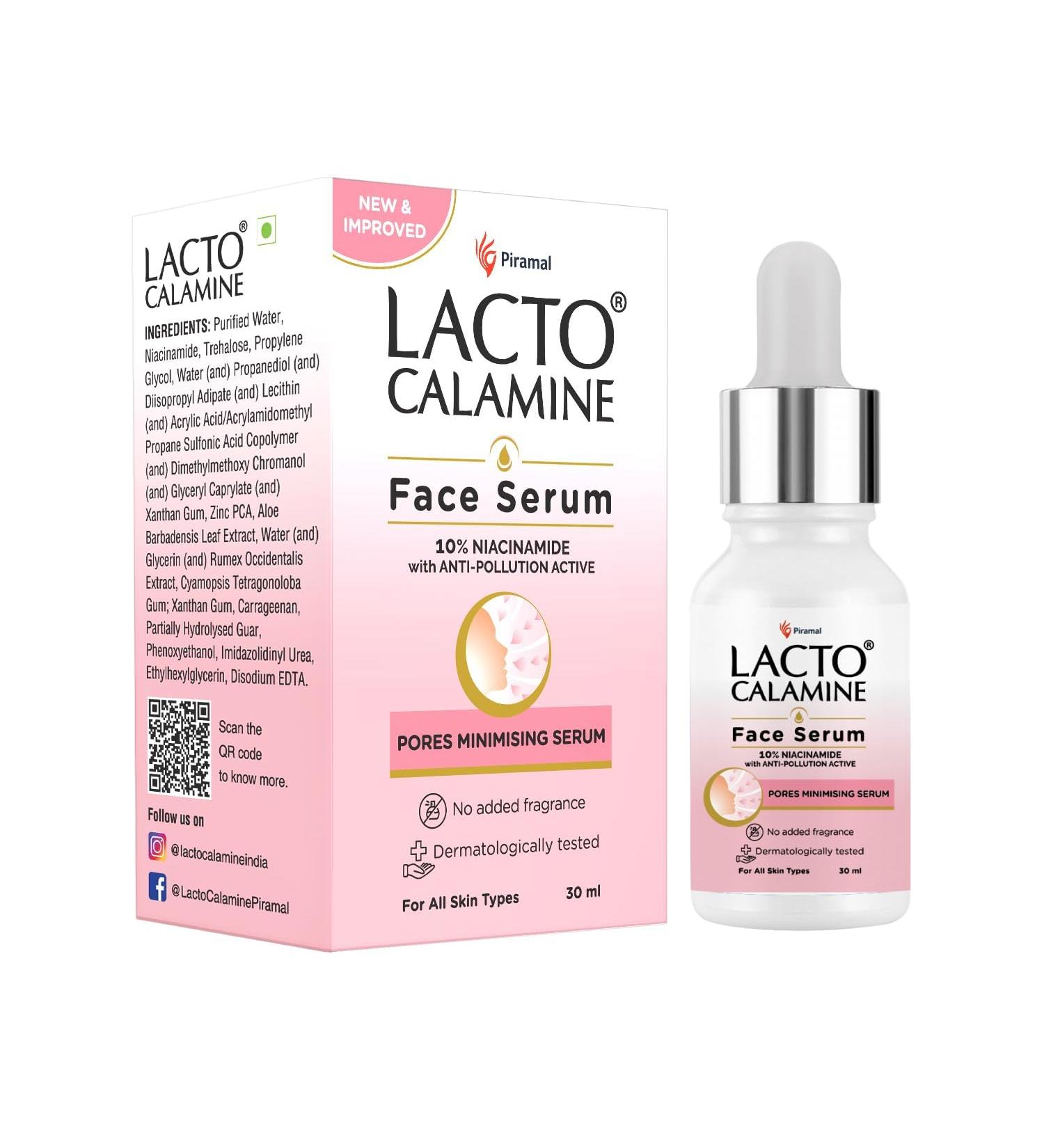 Lacto Calamine 10% Niacinamide Face Serum Fragrance-Free Serum for Face 30 ml - Buy Online on GoSupps.com