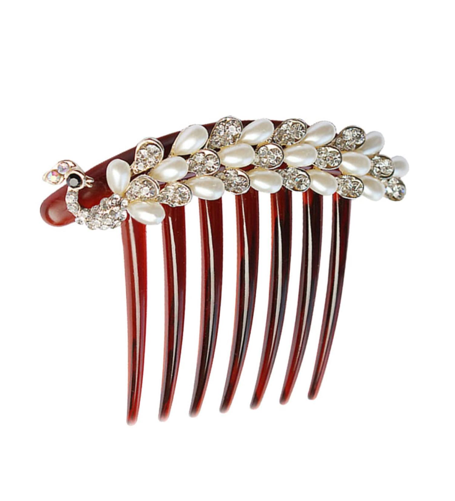 DOITOOL Unique Design Pearl Hair Accessories Rhinestone Hair Accessories Durable Girls Hair Styling Diy Hairstyle No Peculiar Smell Womens Hair Styling Women's Comb Vintage - Buy Online on GoSupps.com