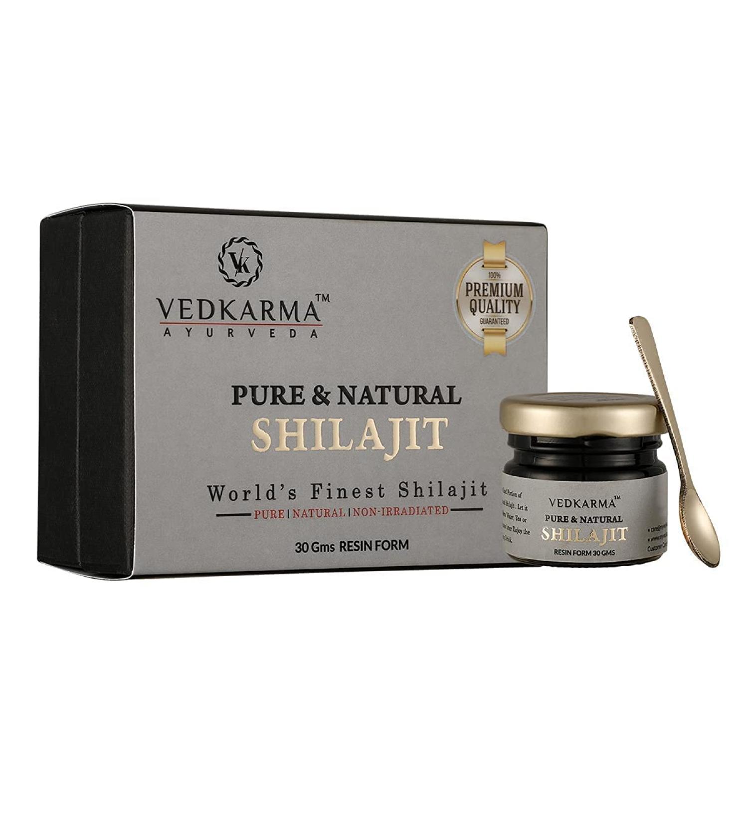 ORGANIZE VEDKARMA Pure Himalayan Shilajit Resin Form for Strength Stamina Energy and Immunity Pack of 1 30 gm - Buy Online on GoSupps.com