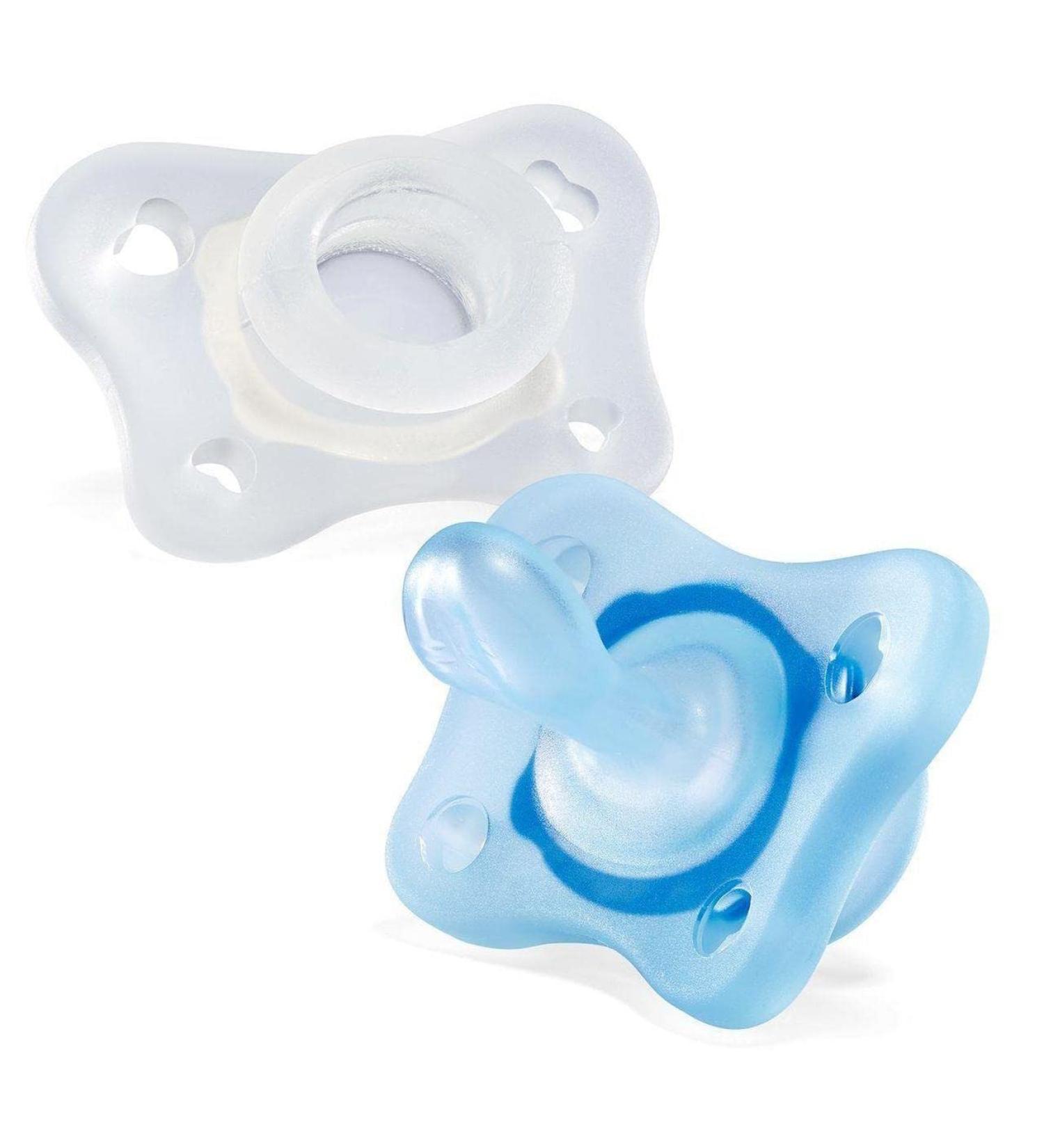 Buy Chicco MINI SOFT Blue Teether for 0-2 Months - 100% Silicone 2 Pcs Multicolored | International Shipping Available - Buy Online on GoSupps.com