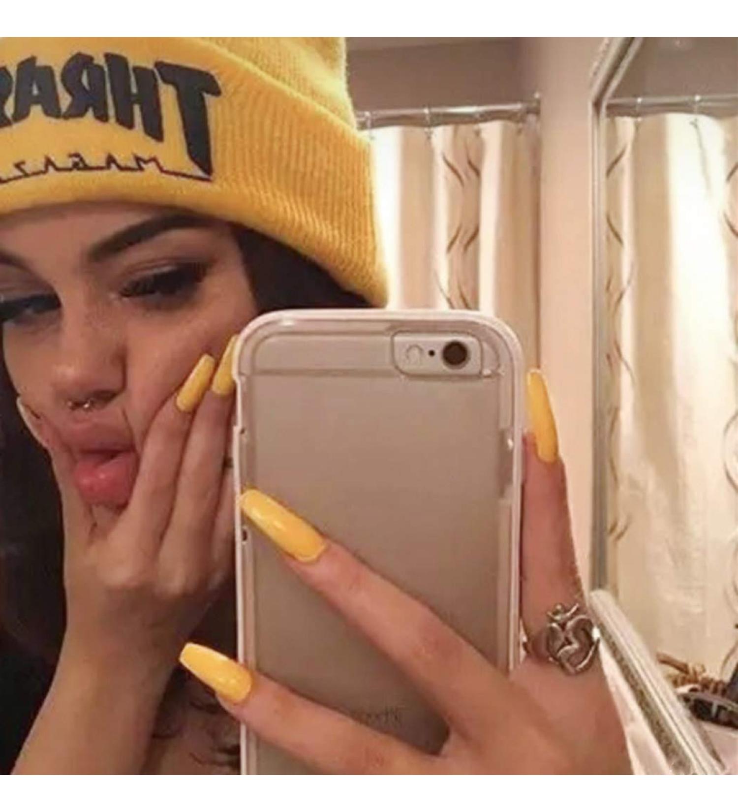 Buy Sethain Shiny Yellow Ballerina Press-On False Nails - 24-Piece Complete Nail Tips for Women & Girls - Long Full Coverage - Buy Online on GoSupps.com