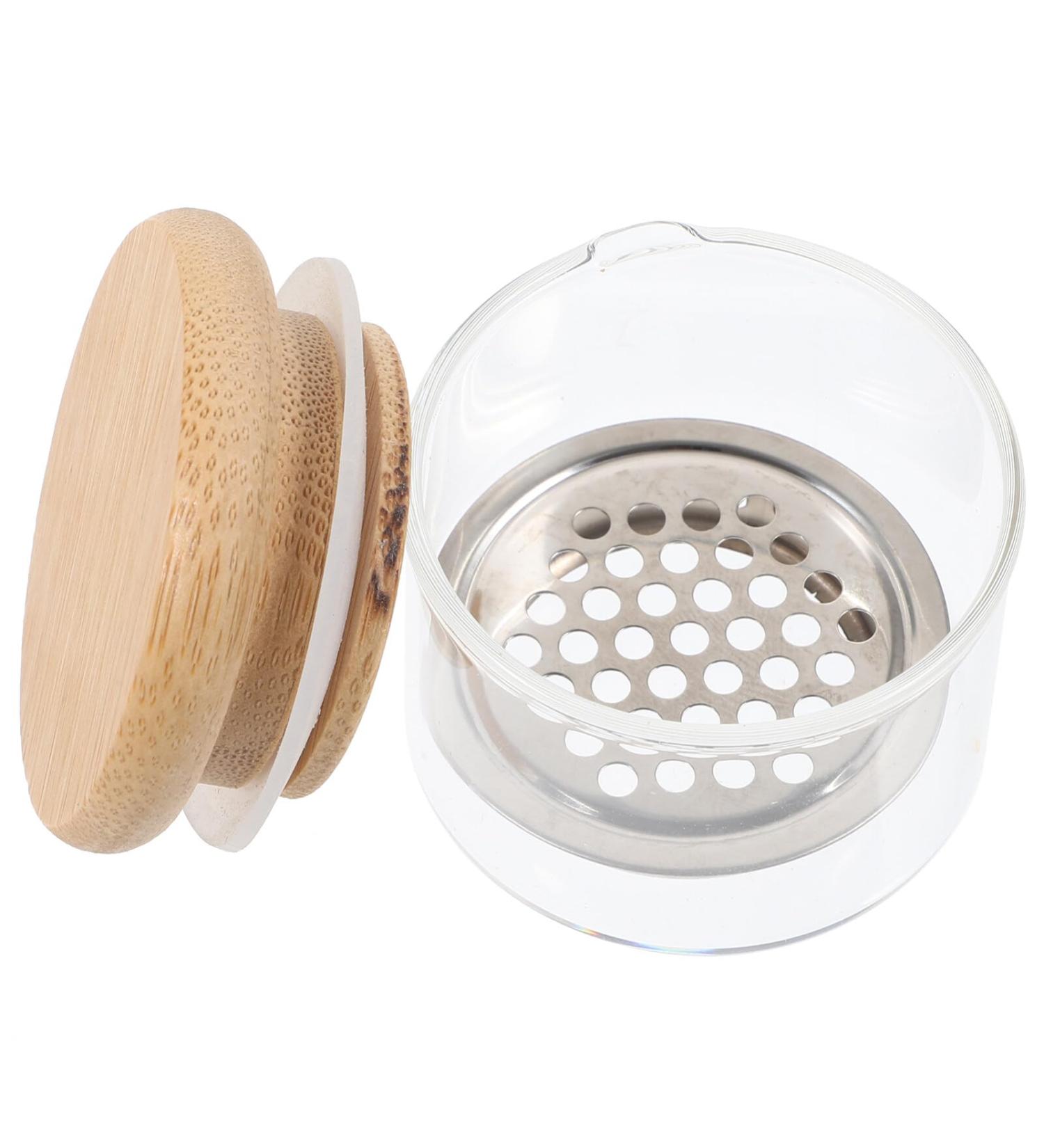 FOMIYES Manicure Nail Dish Cup Nail Liquid Holder Glass Nail Dish Cup Nail Dappen Dish with Lid and Stainless Steel Mesh Manicure Tools - Buy Online on GoSupps.com