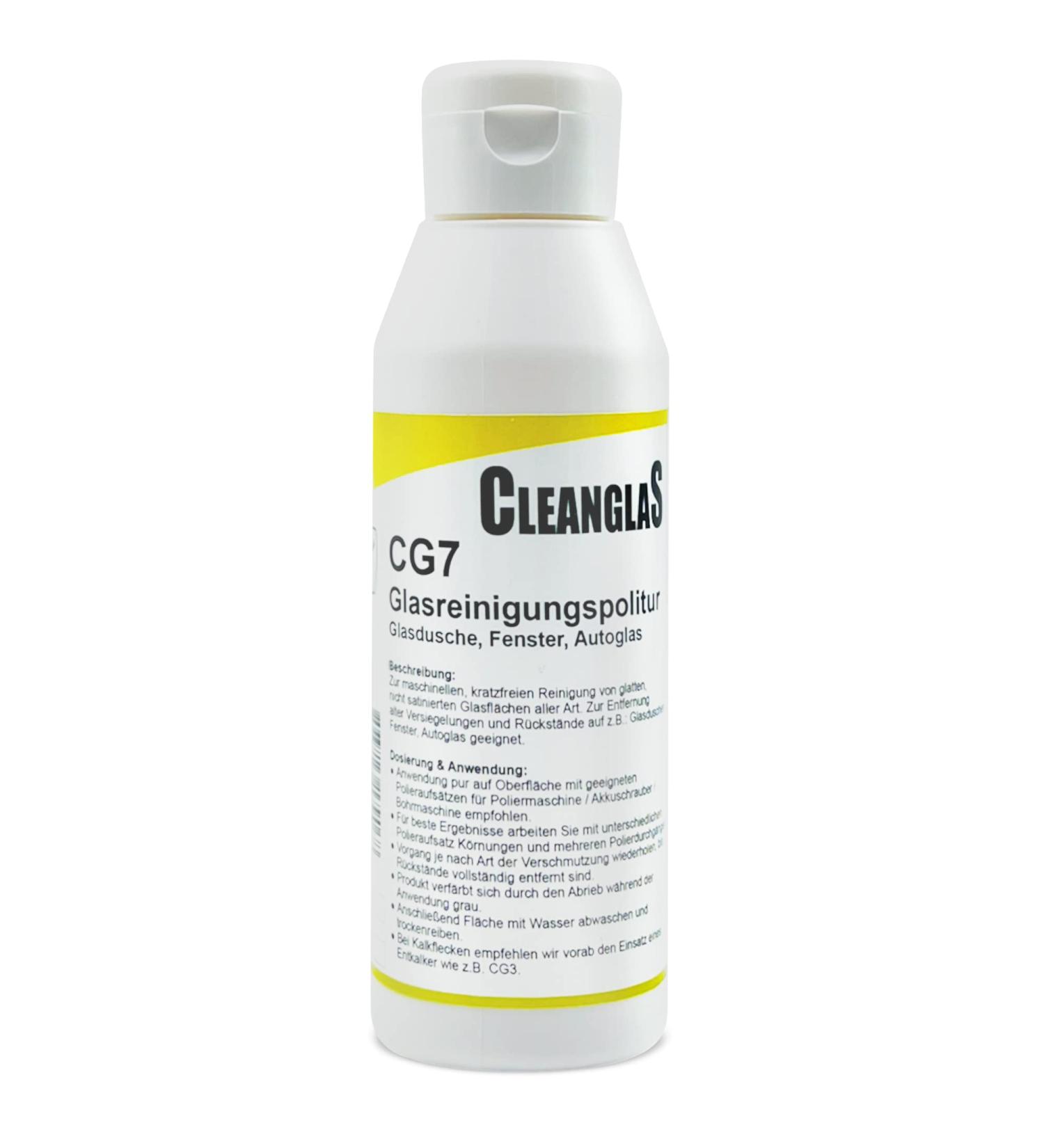 Cleanglas CG7 - Scratch-Free Glass Cleaner & Polish | 250ml - Perfect for Shower Cabins & Streak-Free Shine - Buy Online on GoSupps.com