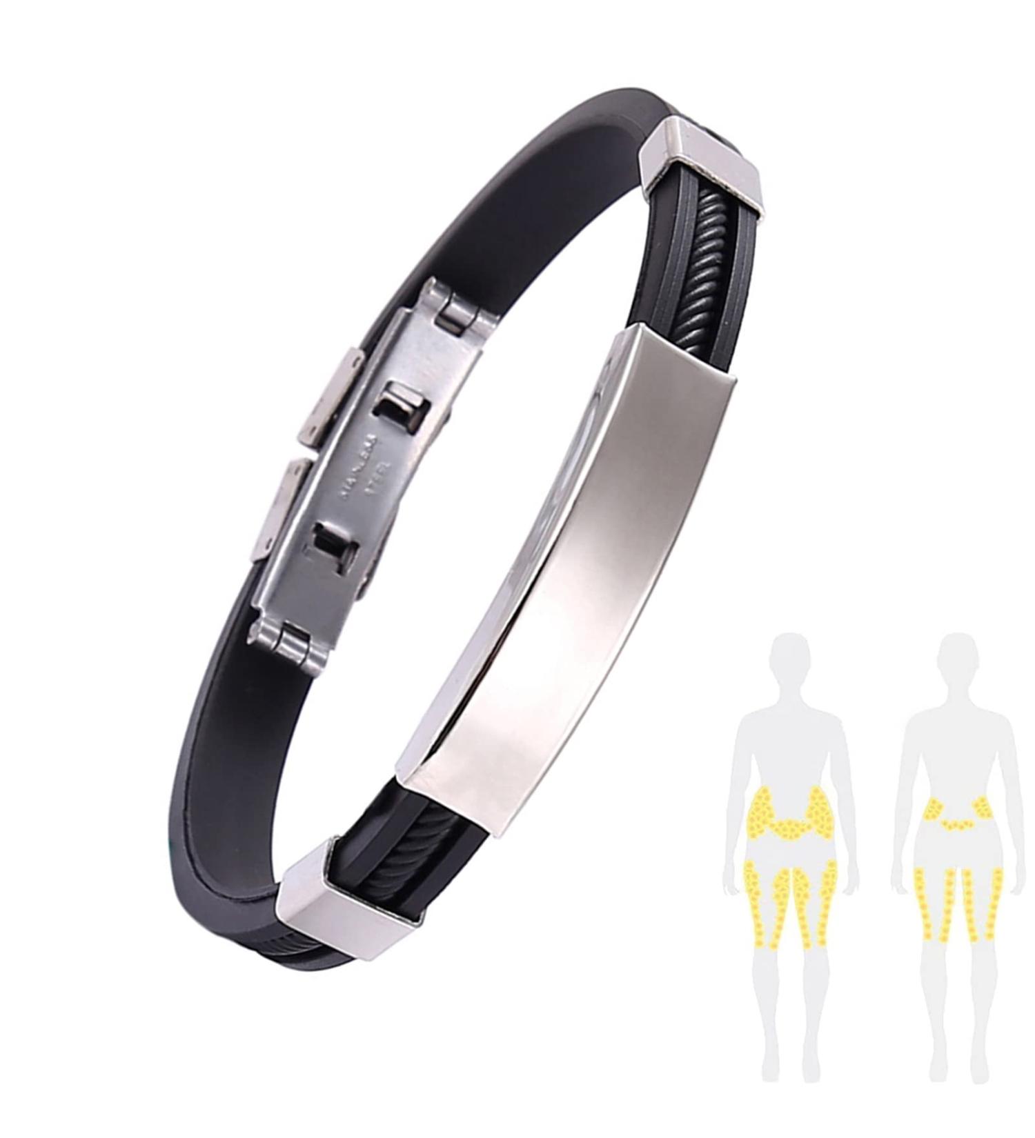 Magnetic Bracelets for Men Mens Magnetic Bracelet Pain Negative Ion Bracelets Ionpro Lymphatic Detox Wristband New Maverix Humaniac Hematite Ion Bracelet (Black) - Buy Online on GoSupps.com
