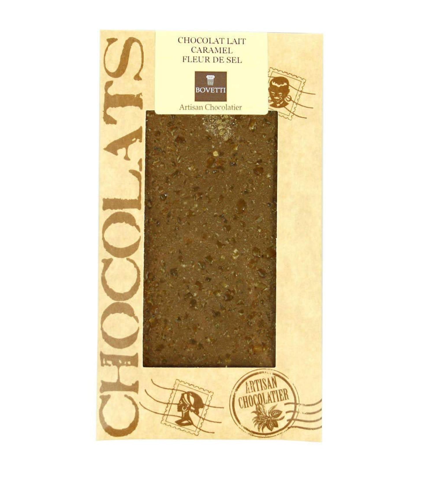 Milk Chocolate Bar Caramel Fleur de sel Pure Cocoa Butter 100g - Buy Online on GoSupps.com