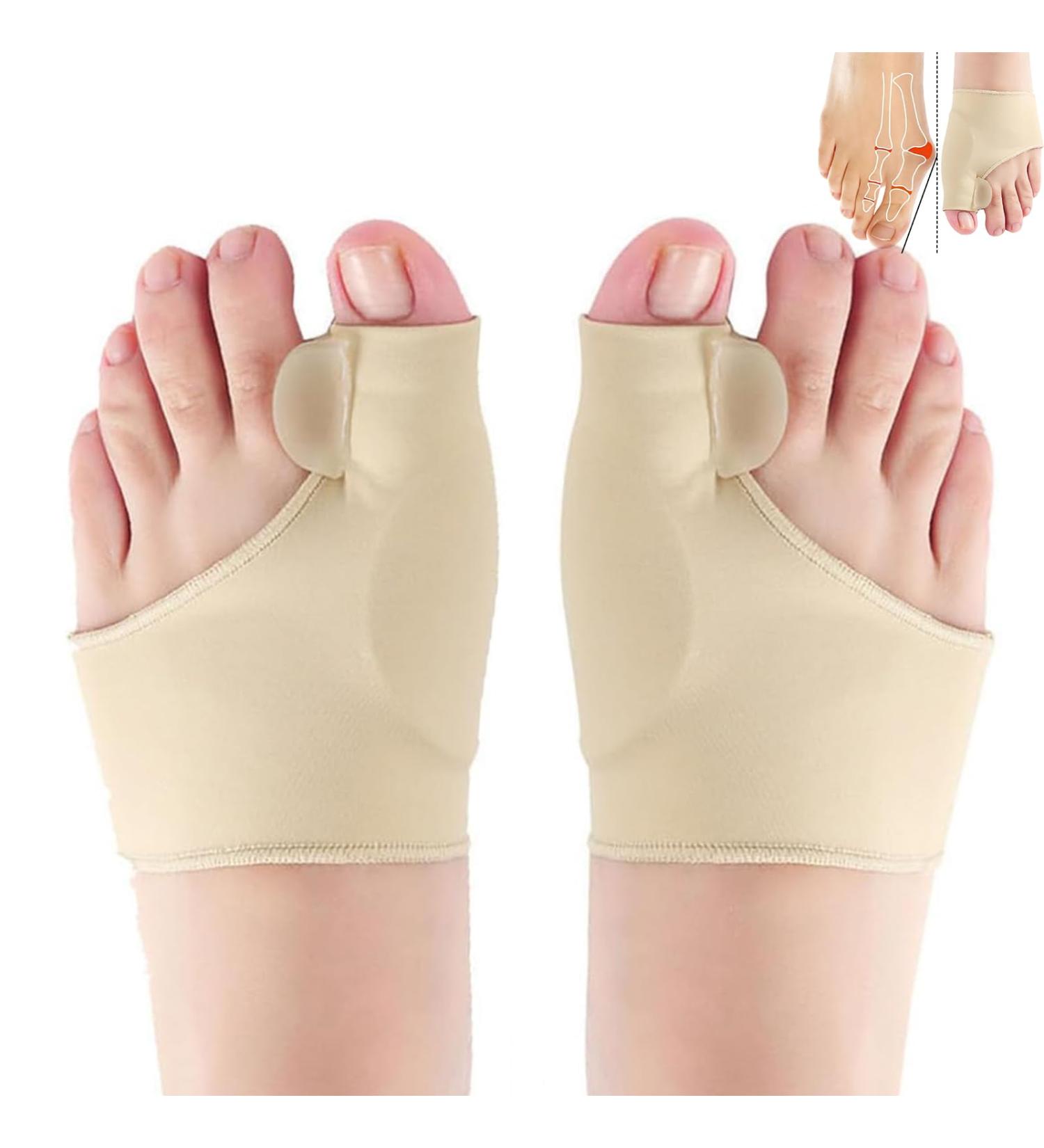 Premium Bunion Corrector Socks with Pads - 2 Pairs | Toe Straightener Brace | Bunion Relief for Unisex - Buy Online on GoSupps.com