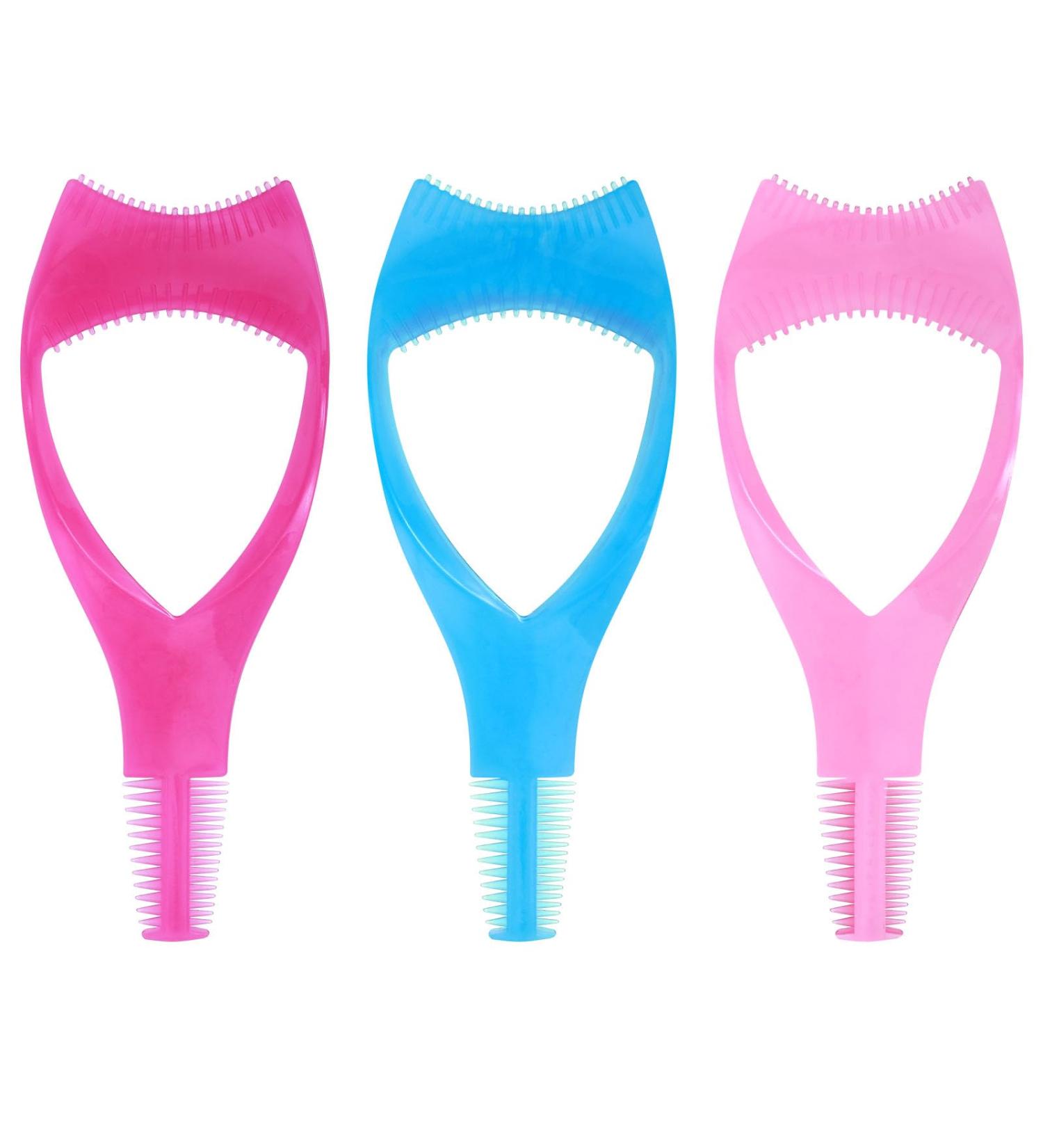 WLLHYF Mascara Shield Guard | Makeup Lash Comb Separator | Eyelash Applicator Tool for Women (Blue Pink Rose) - Buy Online on GoSupps.com