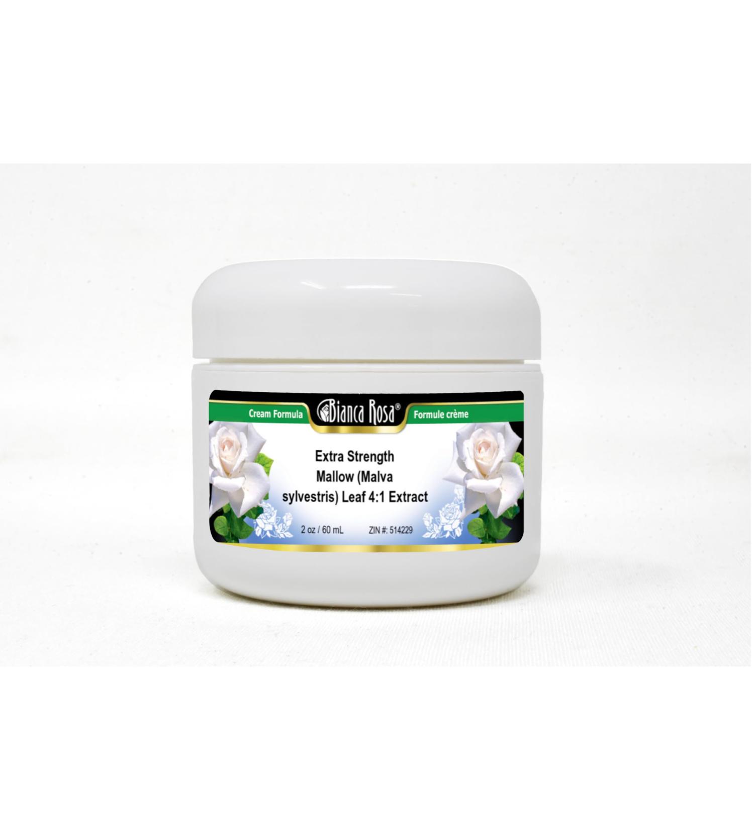Extra Strength Mallow Leaf Extract Cream 2 oz | Malva Sylvestris 4:1 for Soothing Skin - International Shipping Available - Buy Online on GoSupps.com