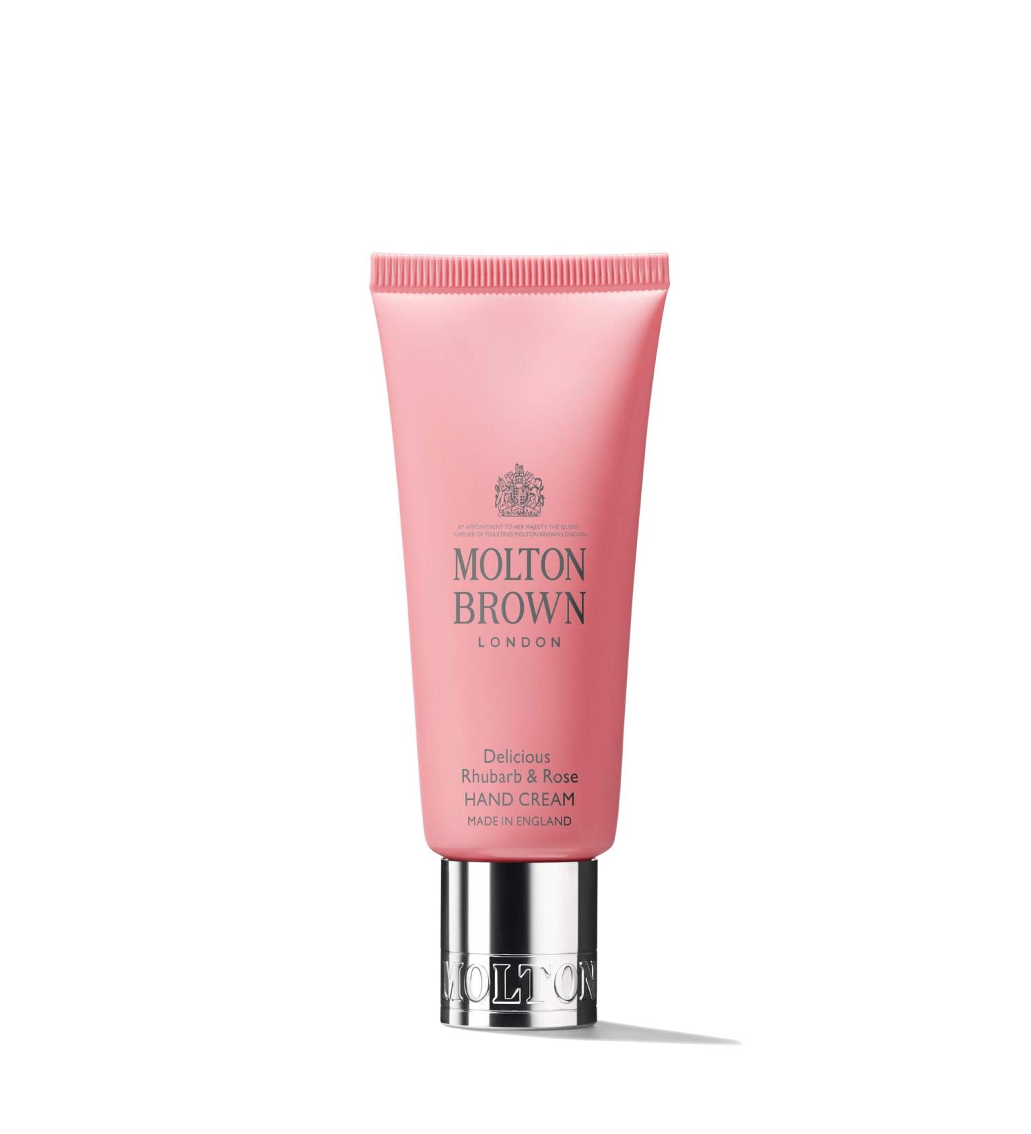 Molton Brown Delicious Rhubarb & Rose Hand Cream 40ml | Luxury Hydrating Cream for Soft Hands | International Shipping Available - Buy Online on GoSupps.com