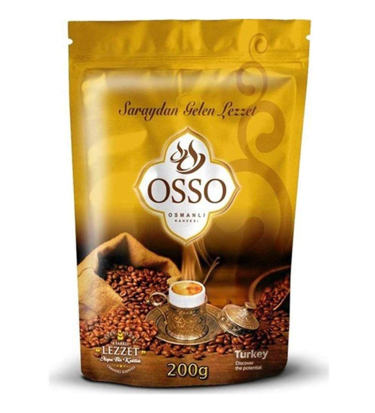 Osso Ottoman Coffee 8 in 1 - Turkish Coffee - Osso - 8 x Ottoman Coffee Aromatic Carisim - 5 x 200g Boxes