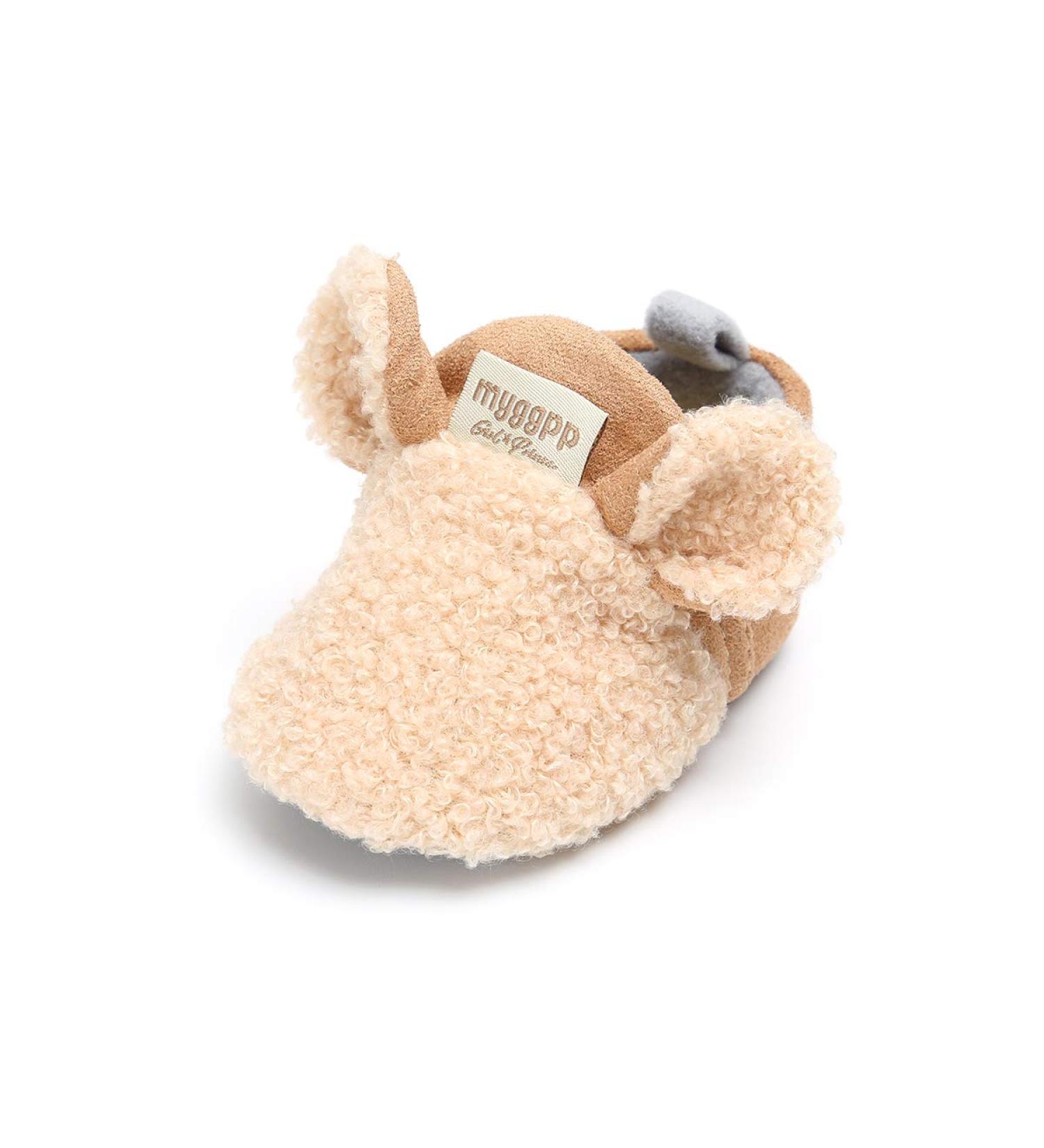 LACOFIA Baby Anti-Slip Soft Sole Winter Booties 6-12 Months Khaki - Buy Online on GoSupps.com
