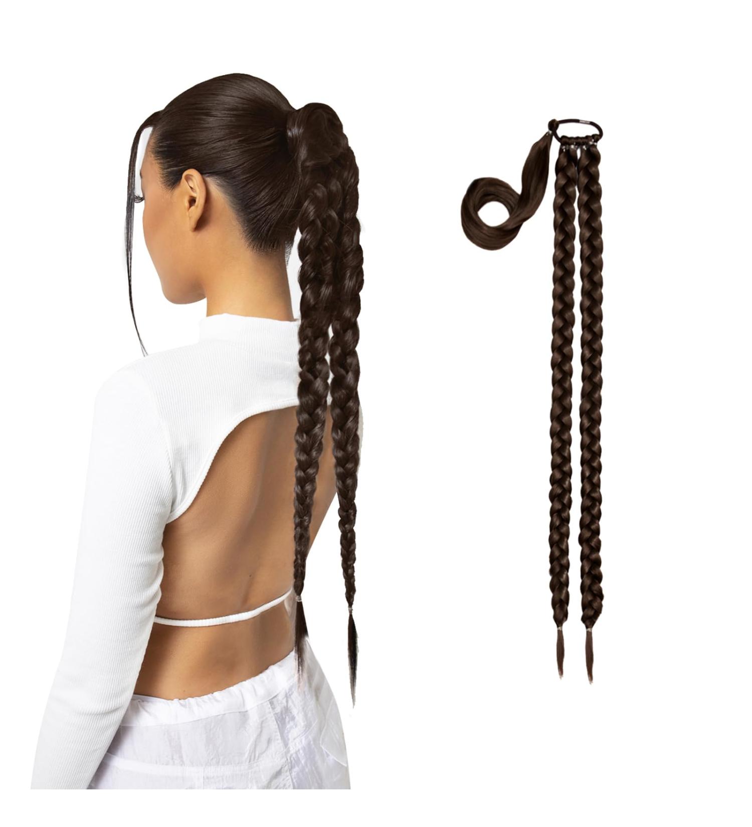 Lullabellz Grande Double Up Hair Braid 26-Inch Length Choc Brown - Buy Online on GoSupps.com