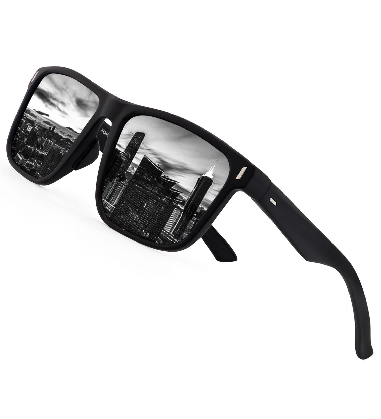 BangLong Polarized Sports Sunglasses for Men and Women - Black/Grey Designer Style - Buy Online on GoSupps.com