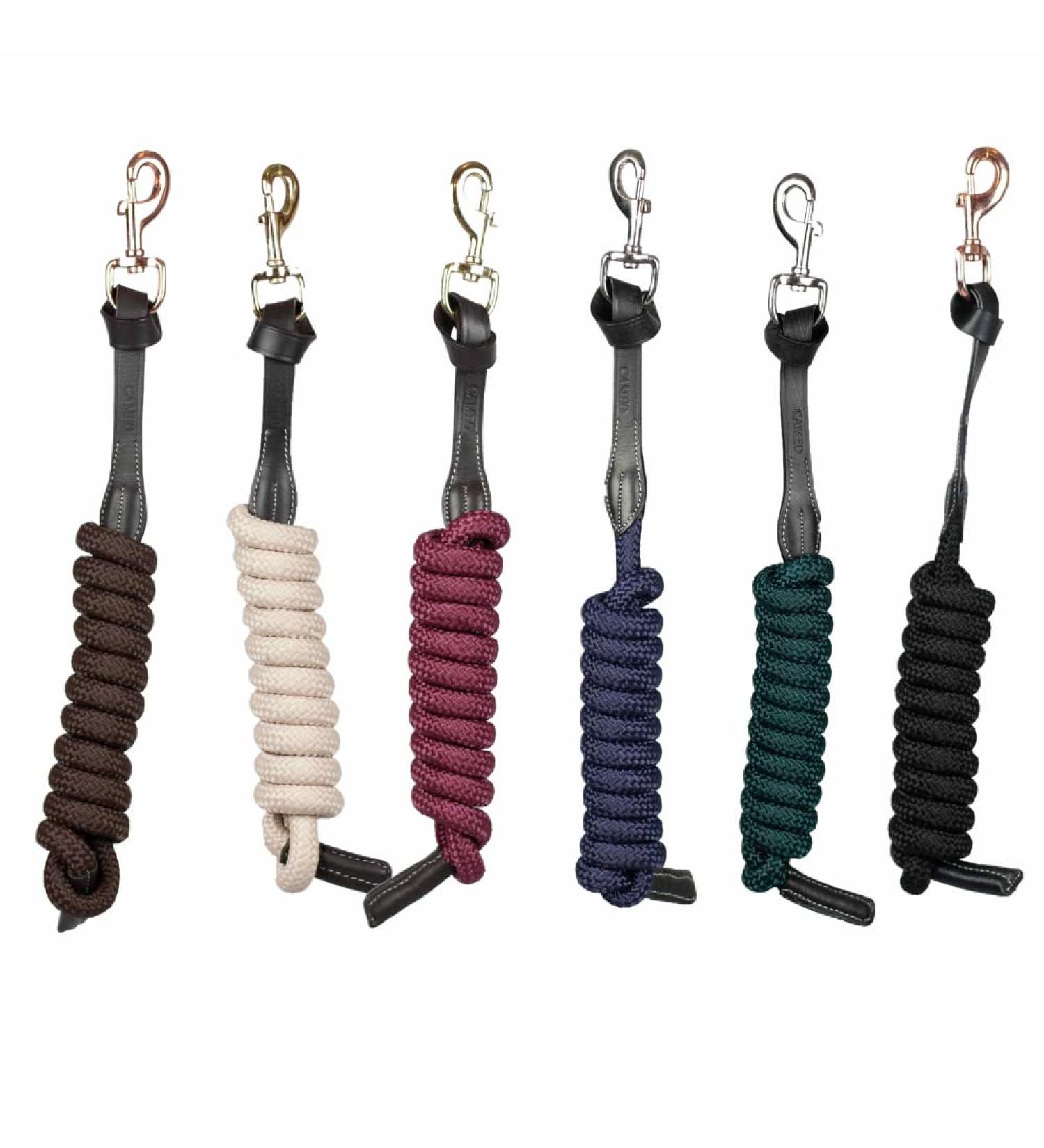 Cameo Equine Leather Lasso Leadrope 2.1m Natural Natural 2.1m