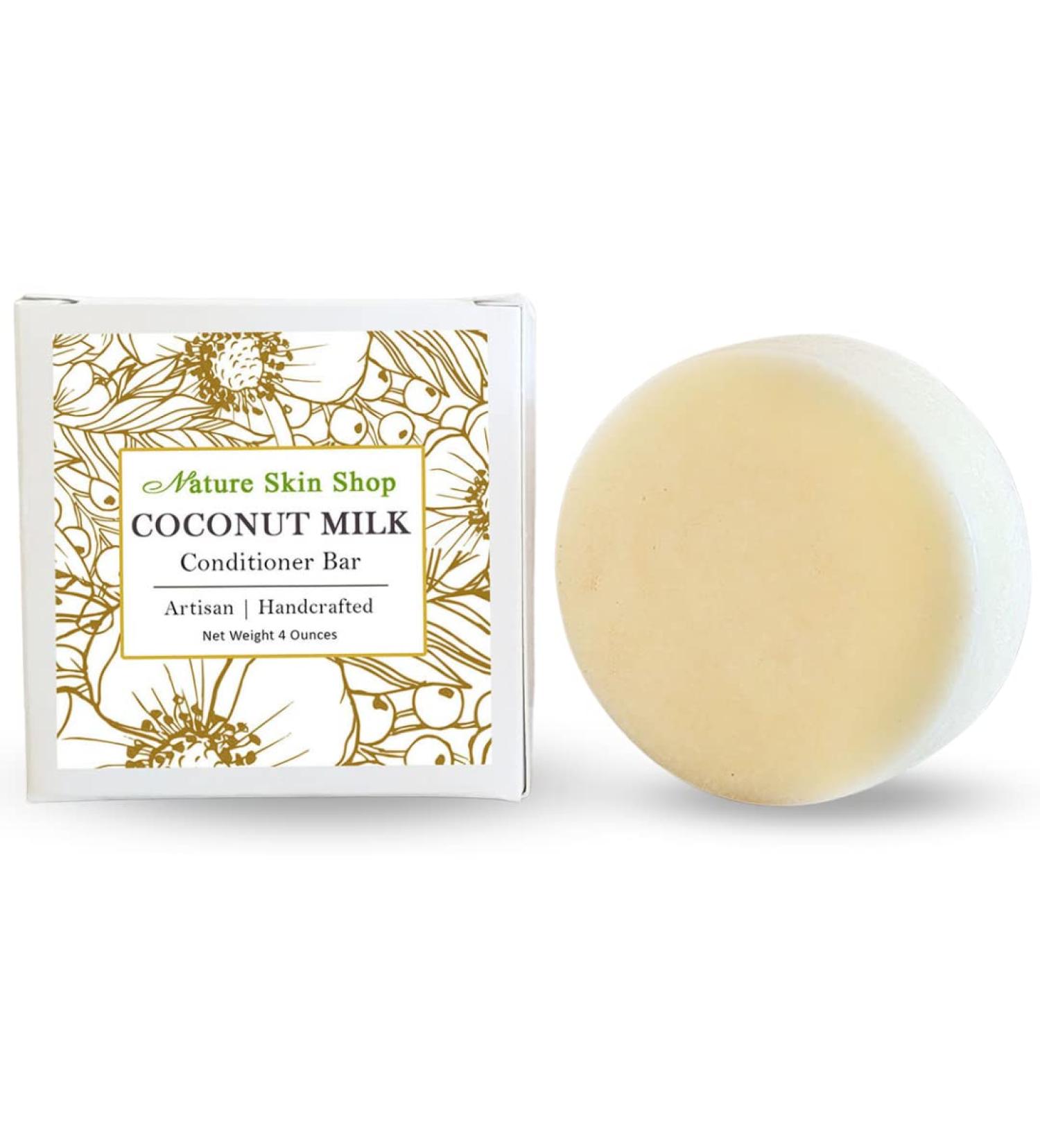 Coconut Milk Solid Bar Conditioner - Natural Sulfate Free Plastic Free Eco-Friendly Cruelty-Free & Vegan for All Hair Types - 4 oz - Buy Online on GoSupps.com