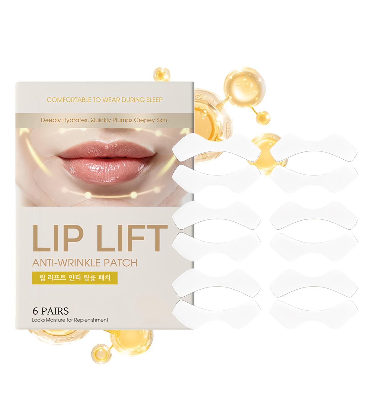 Lip Wrinkle Plasters 6 Pairs 5x7cm Lip Anti Wrinkle Pads Lifting Moisturizing Skin Care Patches Line Care Treatment For Overnight Recovery Daily Hydration and Smoothing Use - Buy Online on GoSupps.com