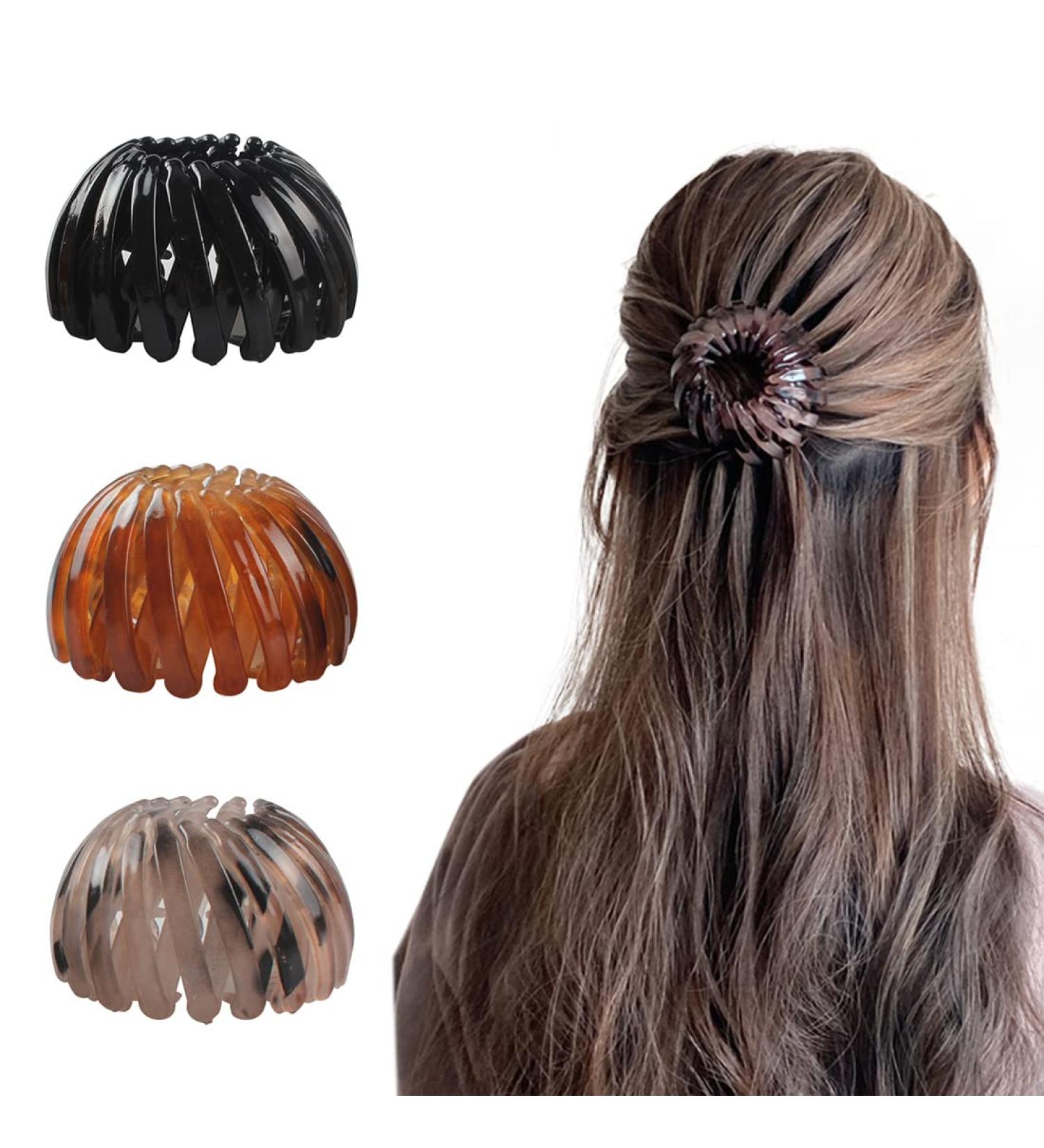 Buy Androxeda 3-Piece Hair Clip Set | Biking Bird Nest Design | Big Hair Gripper Accessories for Women & Girls - International Shipping Available - Buy Online on GoSupps.com