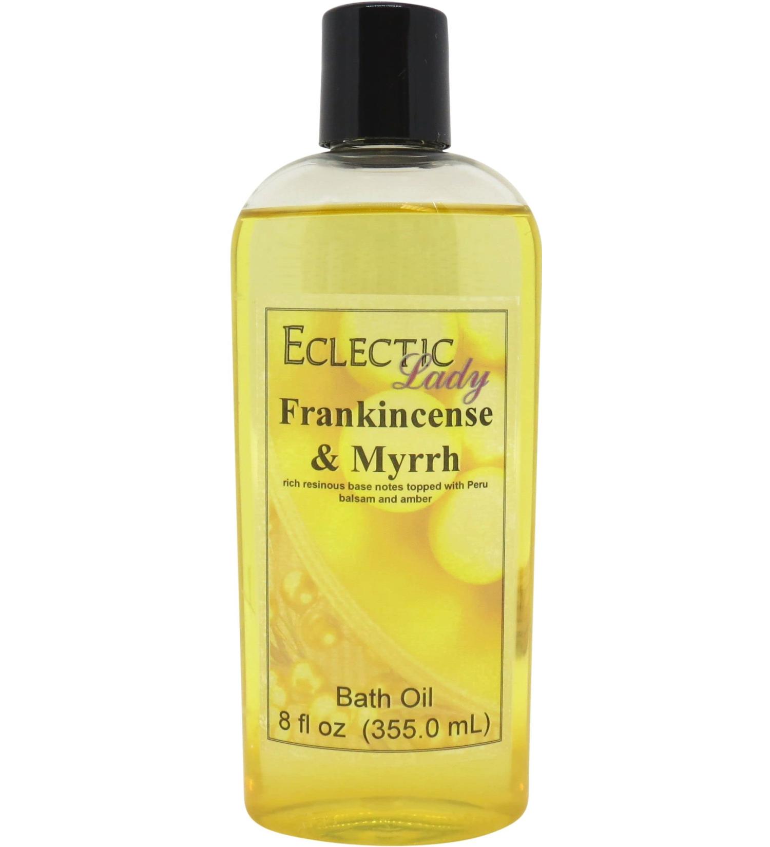 Eclectic Lady Frankincense and Myrrh Bath Oil 8 oz - Soothing and Luxurious Blend - Buy Online on GoSupps.com