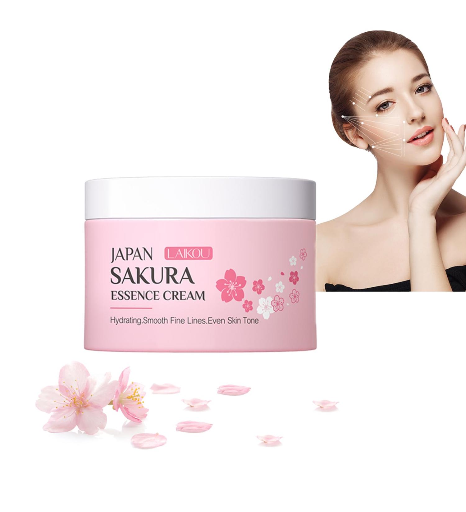 Japan Sakura Face Moisturizer for Women Cherry Blossom Essence Face Cream Moisturiser Face Women with Vitamin C And Sakura Extract Hydrating Moisturizing Skin Care Products Enhance Skin Elasticity - Buy Online on GoSupps.com