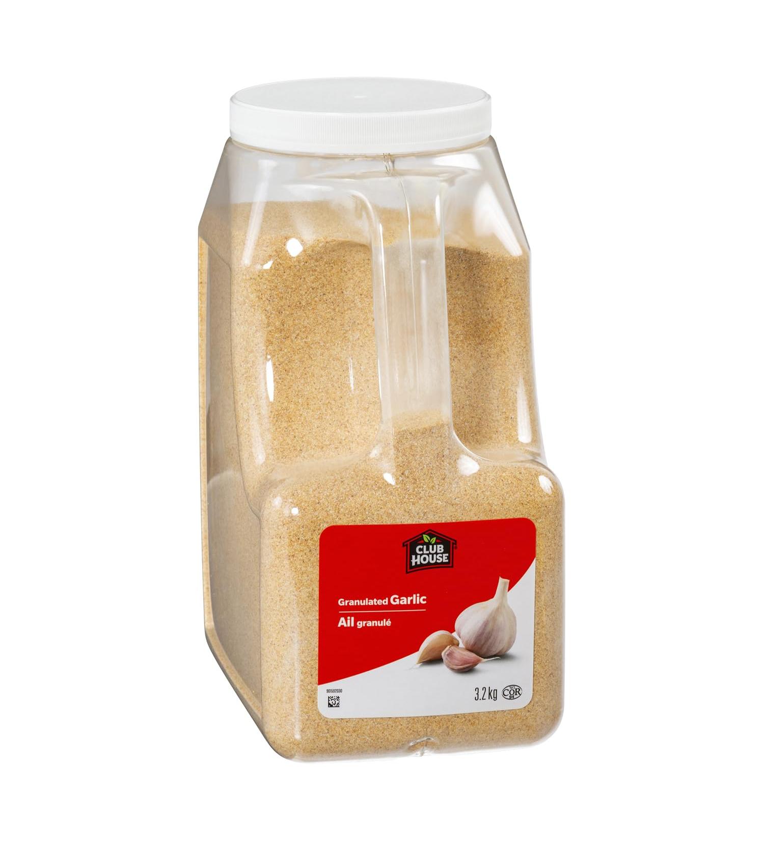 Club House Quality Natural Herbs & Spices GARLIC GRANULATED 3.2kg (pack of 1) - Buy Online on GoSupps.com