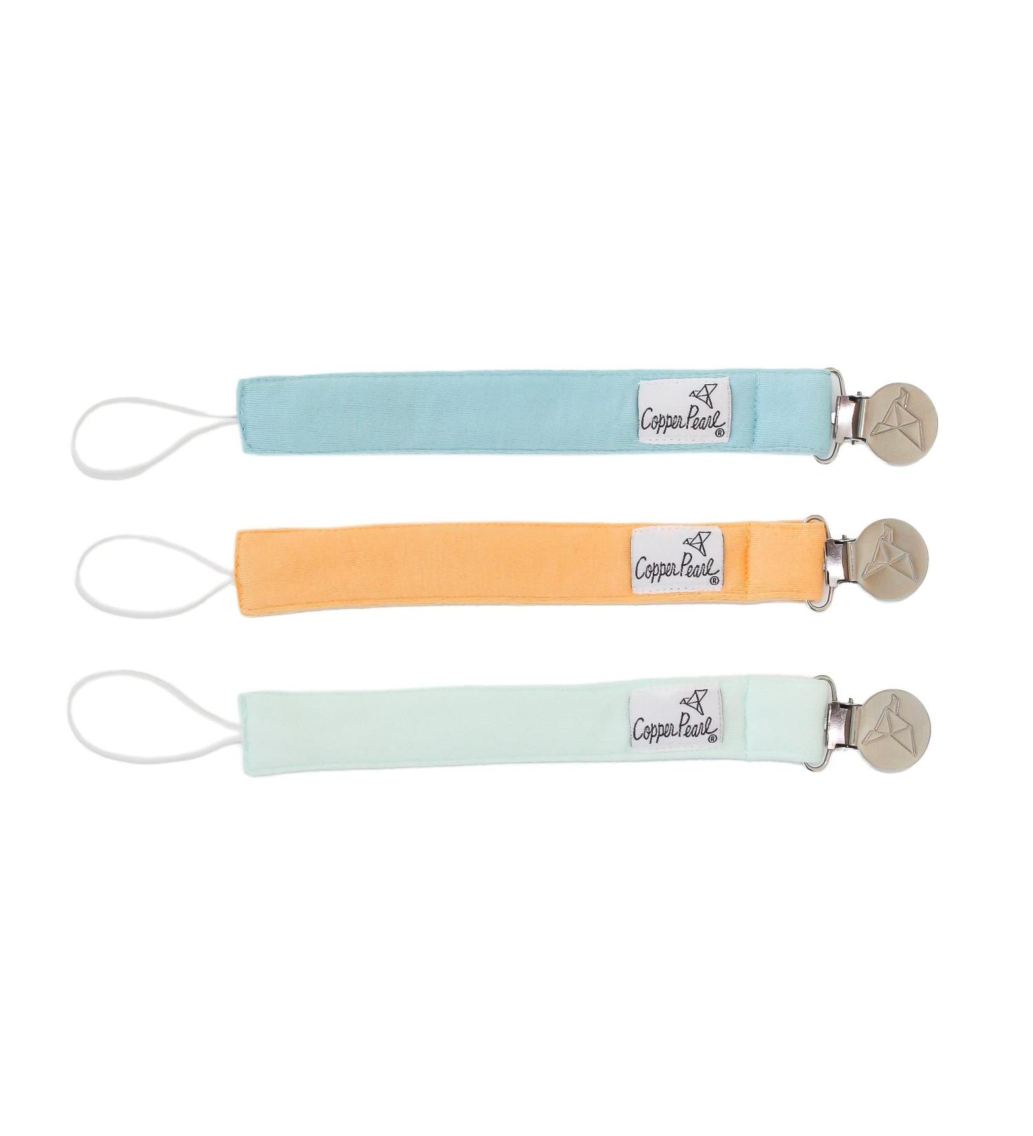 Binky Clip 3 Pack Set - Bennie by Copper Pearl | Stylish and Secure Pacifier Holder - Buy Online on GoSupps.com