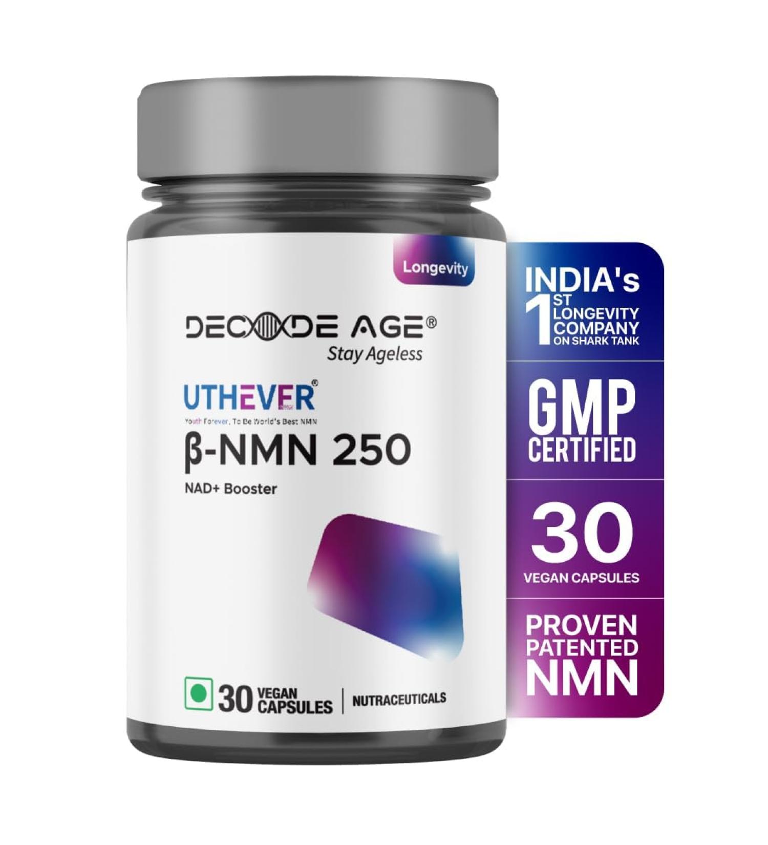 YANG NMN Supplement | 99.9% Pure Beta NMN | NAD+ Booster for Energy Metabolism Cellular Repair & Skin Health | 250mg 30 Vegan Capsules