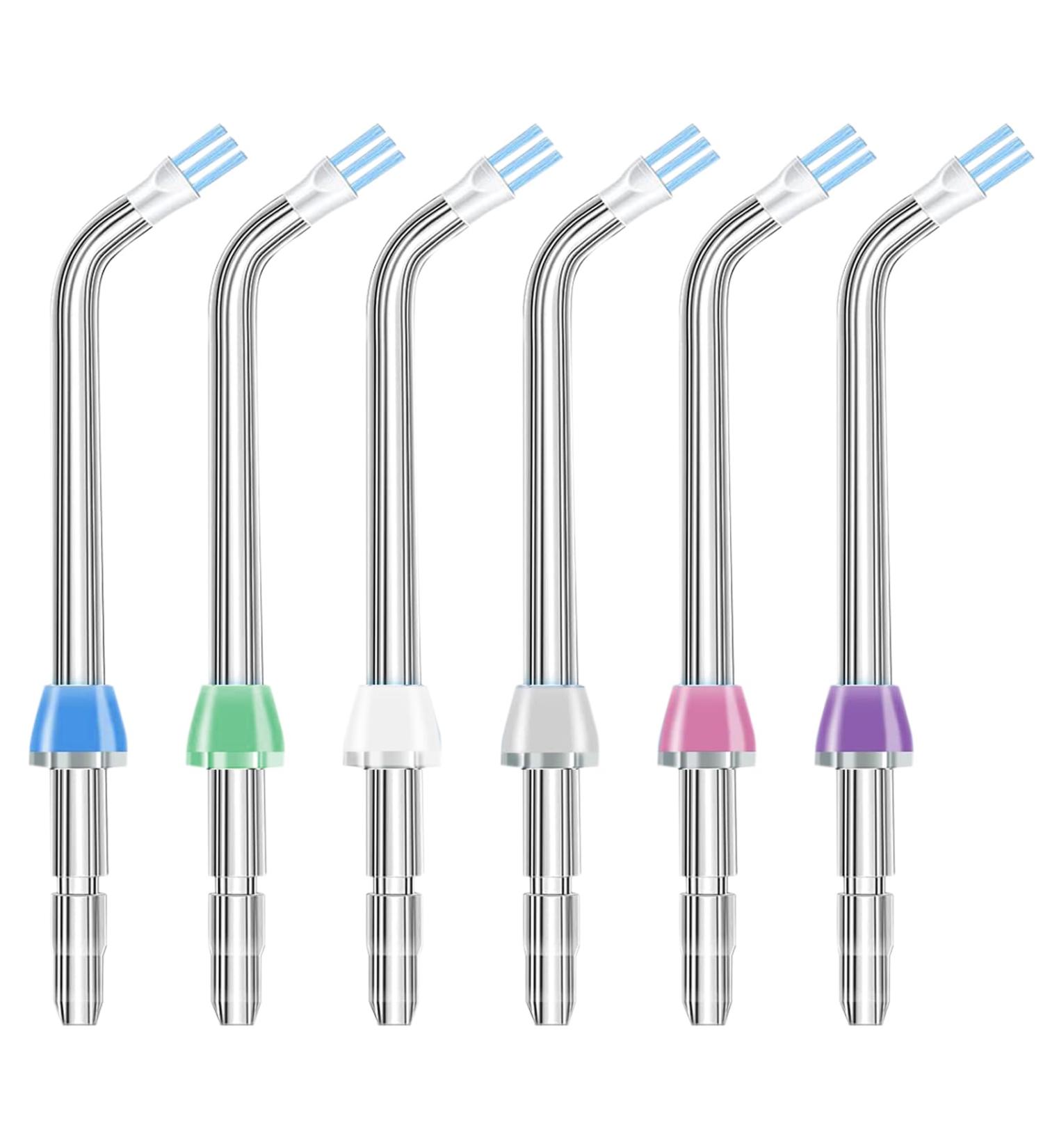 Flosser Replacement Tips for Waterpik Water Flosser Plaque Seeker Replacement Tips Compatible with Waterpik Water Flossers and Other Brand Oral Irrigators Plaque Remove Brisles Tips(6-Pack) 6 Plaque Seeker Tips - Buy Online on GoSupps.com