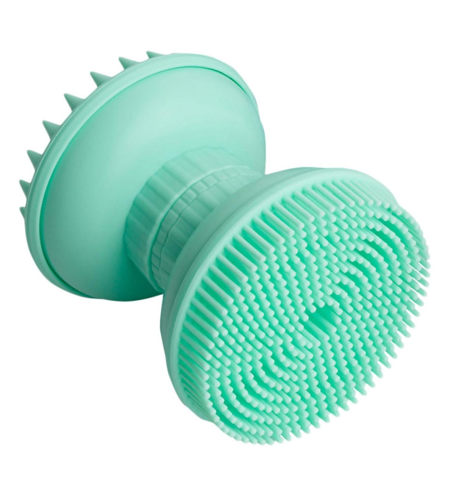 Mikinona 1pc Three-in-one Bath Brush Face Scrubbers Facial Cleansing Brush Scalp Exfoliator Brush Skin Care Brush Face Exfoliator Brush Gentle Exfoliating Brush Skin Care Shampoo 8.6x7cm Green - Buy Online on GoSupps.com