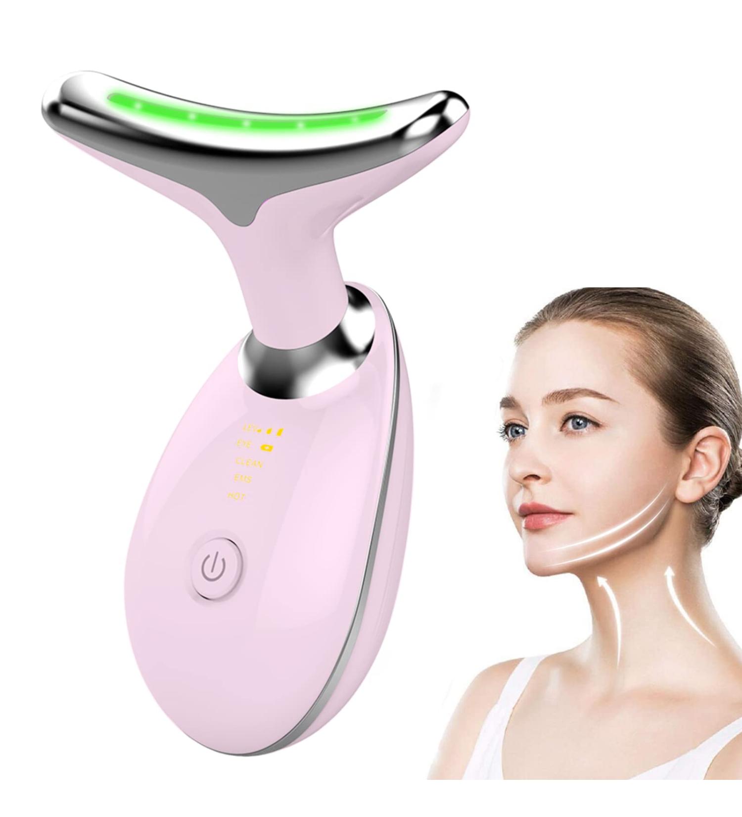 Commodore Red Light Face Lift Device | Skin Beauty & Neck Therapy | Portable Electric Massager - Pink - Buy Online on GoSupps.com