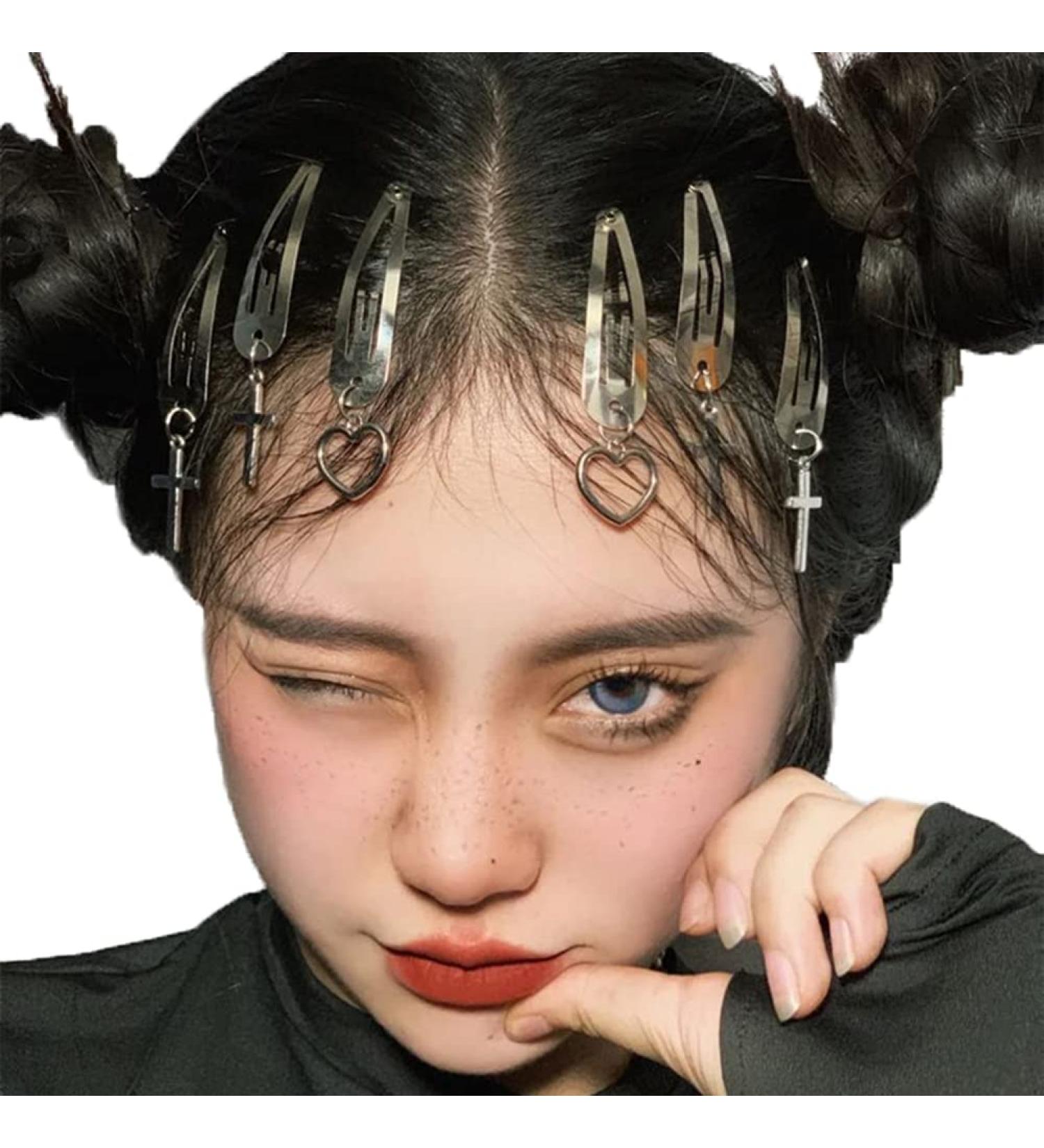 Metal Heart & Star Snap Hair Clips for Women and Girls - Perfect for Thick and Thin Hair - Buy Online on GoSupps.com