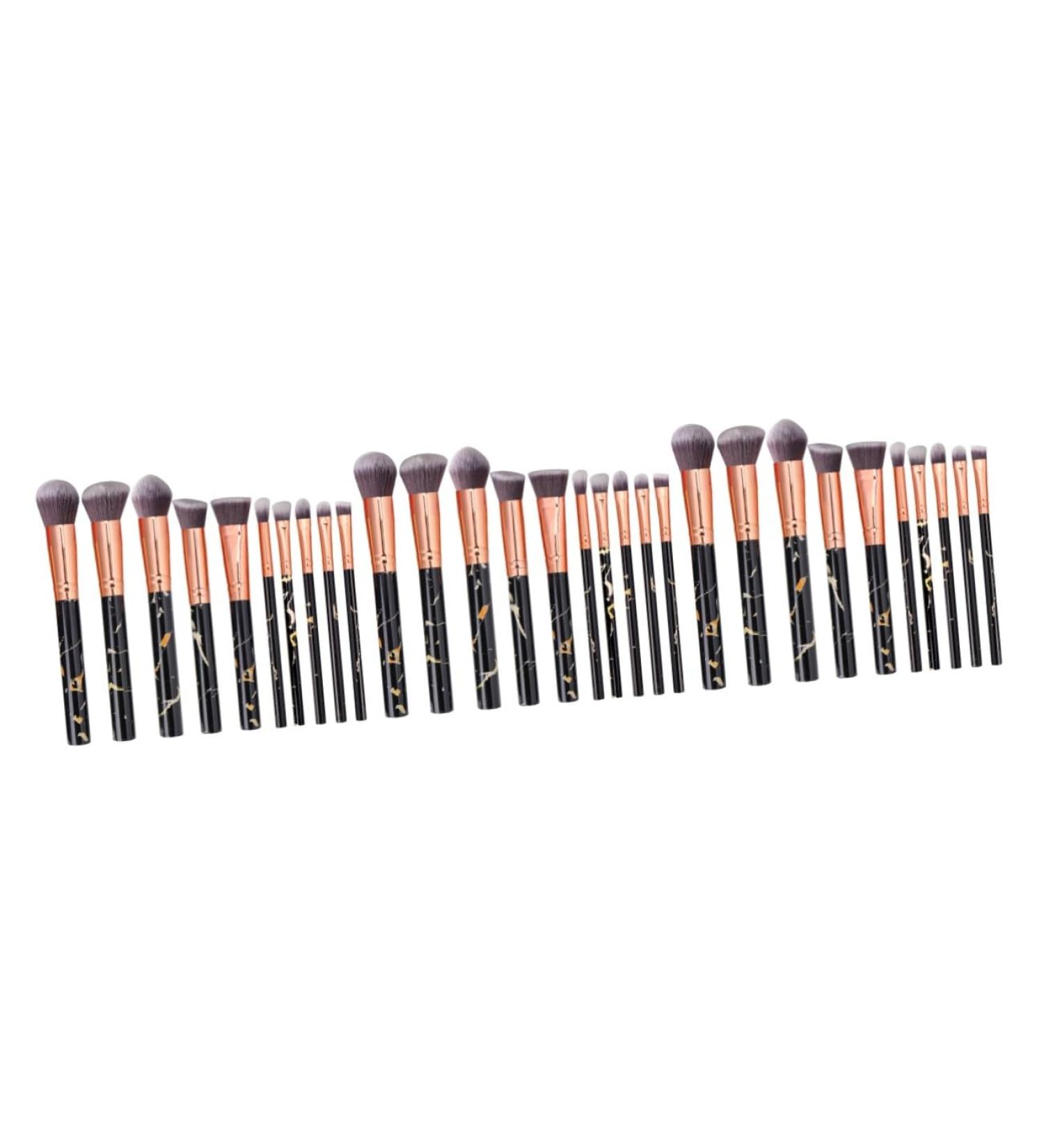 FRCOLOR 30 Pcs Professional Makeup Brush Set - Concealer Highlighter Eyebrow & Eye Shadow Brushes - Travel-Friendly Black Stippling Brushes for Flawless Makeup - Buy Online on GoSupps.com