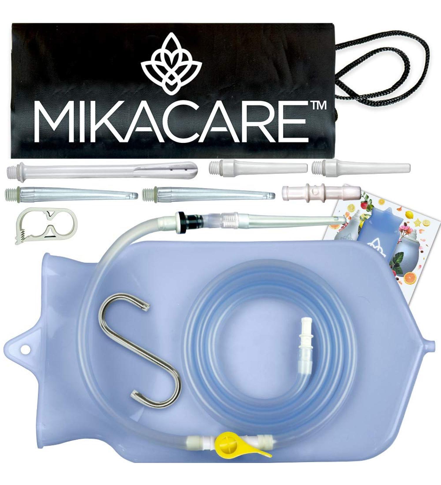 Clear Non-Toxic Silicone Enema Bag Kit for Coffee & Colon Cleansing - 2 Quart Home Colonic Kit - Buy Online on GoSupps.com