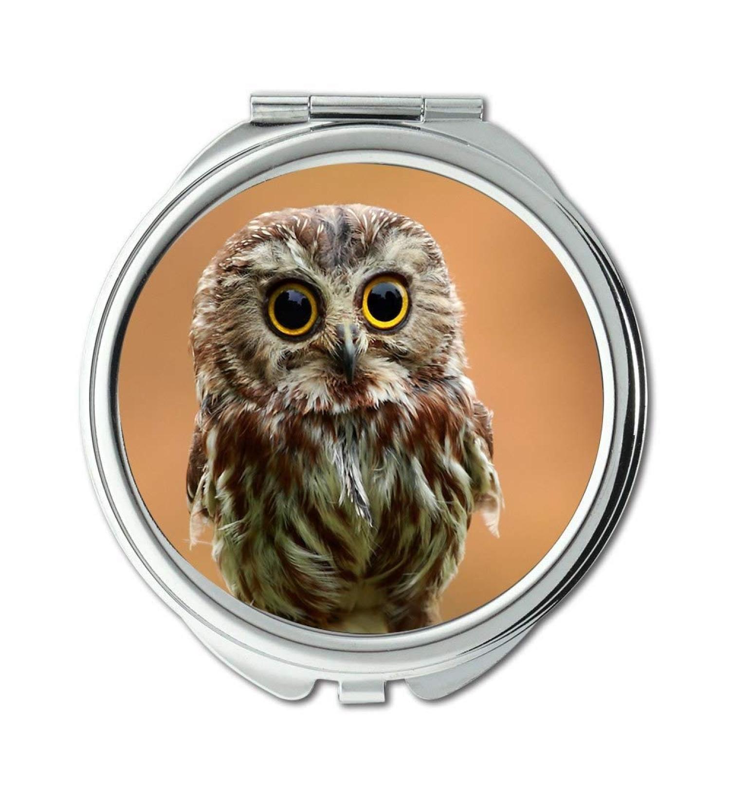 Mirror Compact Mirror owl decoy owl bird pocket mirror portable mirror - Buy Online on GoSupps.com
