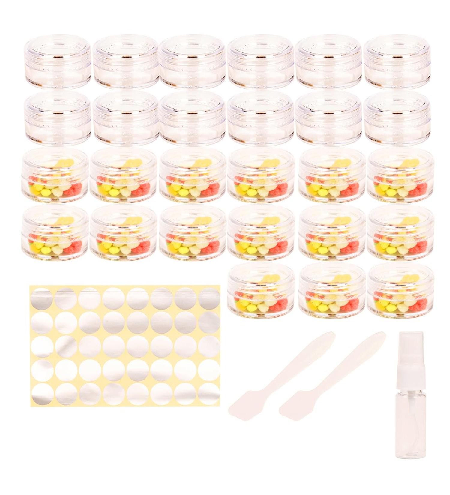 27 x 5ml Transparent Jars with Lids - Ideal for Lip Balm Creams & More | Empty Storage Containers for eCommerce - Buy Online on GoSupps.com