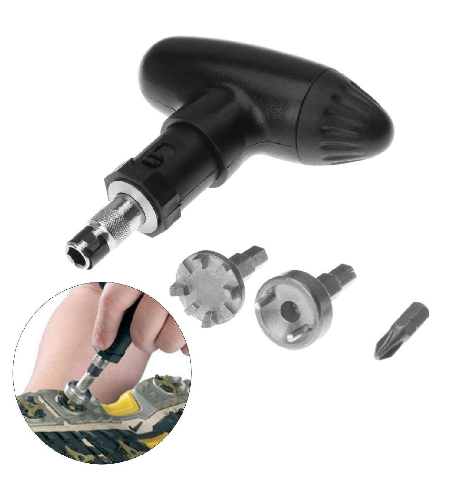 Spotact Golf Shoe Wrench Nail Remover | Stainless Steel Spike Ratchet Tool for Easy Golf Shoe Maintenance - Buy Online on GoSupps.com