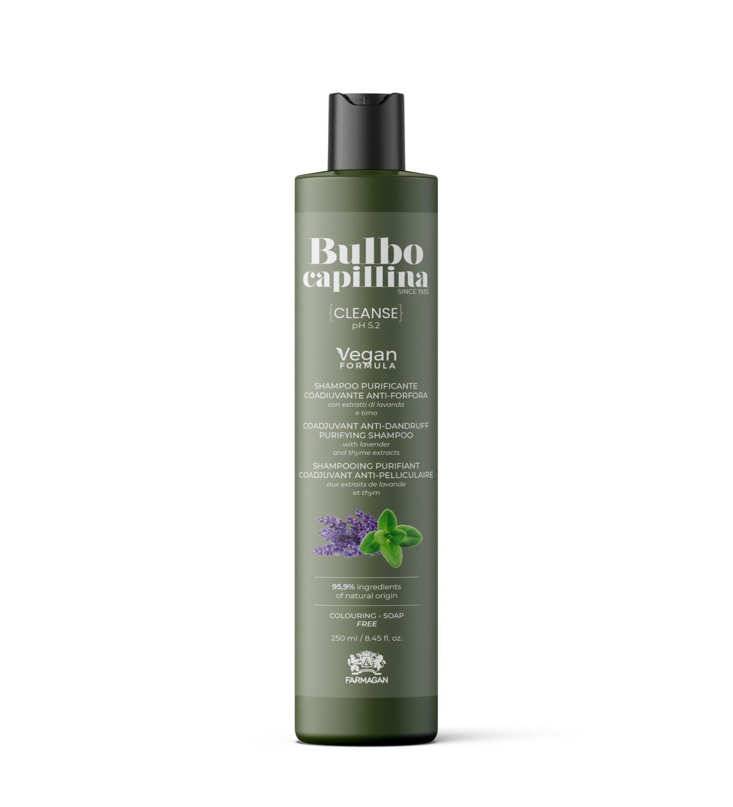Farmagan BULBO CAPILLINA CLEANSE PURIFYING COADIUVANT ANTI-FORPHA HAIR SHAMPOO - VEGAN FORMULATION - FARMAGAN 250 ML
