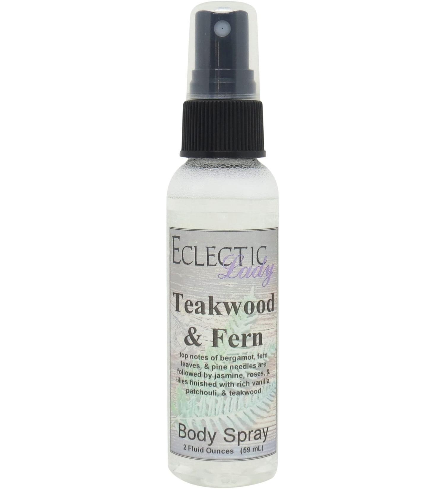 Teakwood and Fern Body Spray 8 ounces Body Mist for Women with Clean Light & Gentle Fragrance Long Lasting Perfume with Comforting Scent for Men & Women Cologne with Soft Subtle Aroma For Daily 8 Fluid Ounces - Buy Online on GoSupps.com