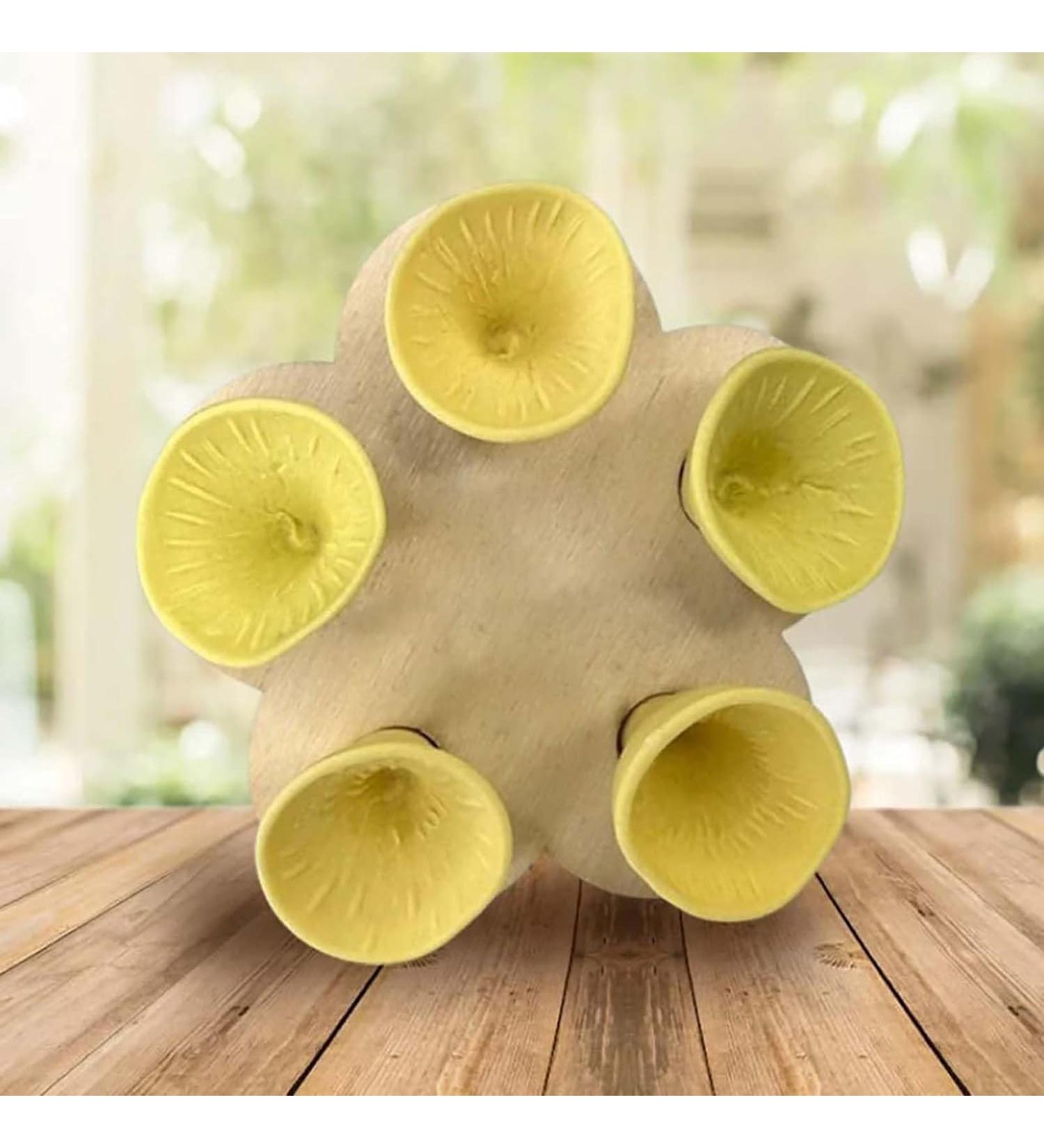Colorful Bee Insect Drinking Cup Bee Insect Drinking Cup Thirsty Pollinators Need a Drink Bee Cups for Thirsty Bees Garden Bees Need Safe Places to Drink for Garden Decor (Yellow  - Buy Online on GoSupps.com