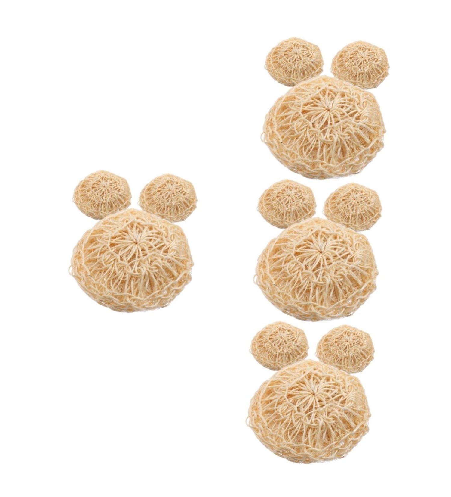 Shop NOLITOY 12 Pcs Bath Scrubbers - Natural Esponja Comfortable Body Cleaning Balls & African Net Sponges - Convenient International Shipping - Buy Online on GoSupps.com